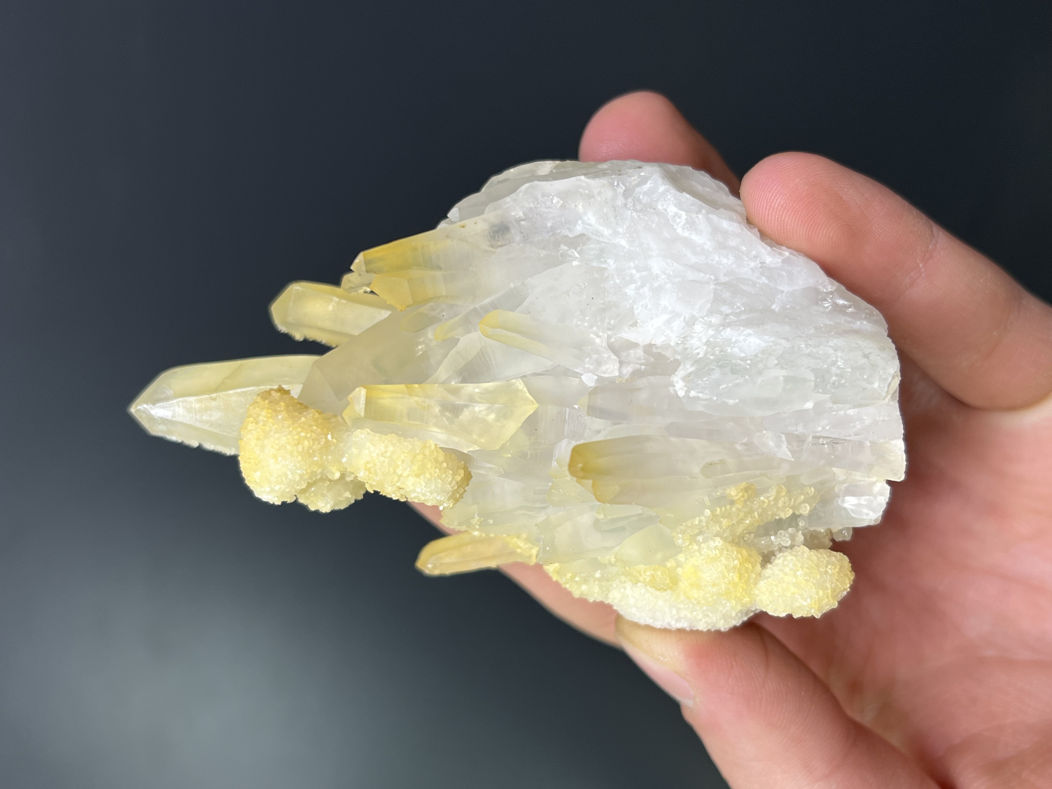 Yellow Calcite With Quartz