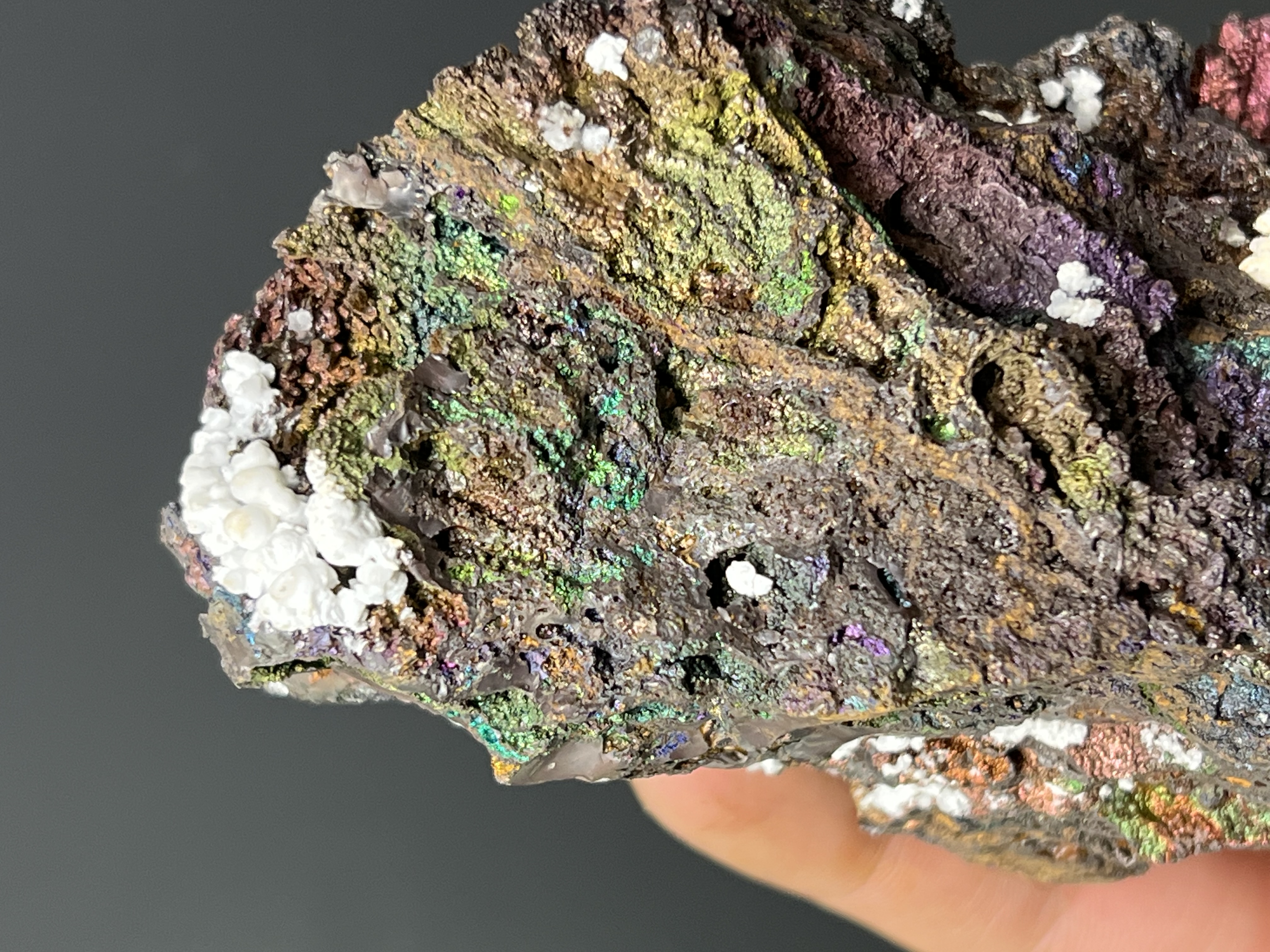 Calcite With Colourful Goethite 