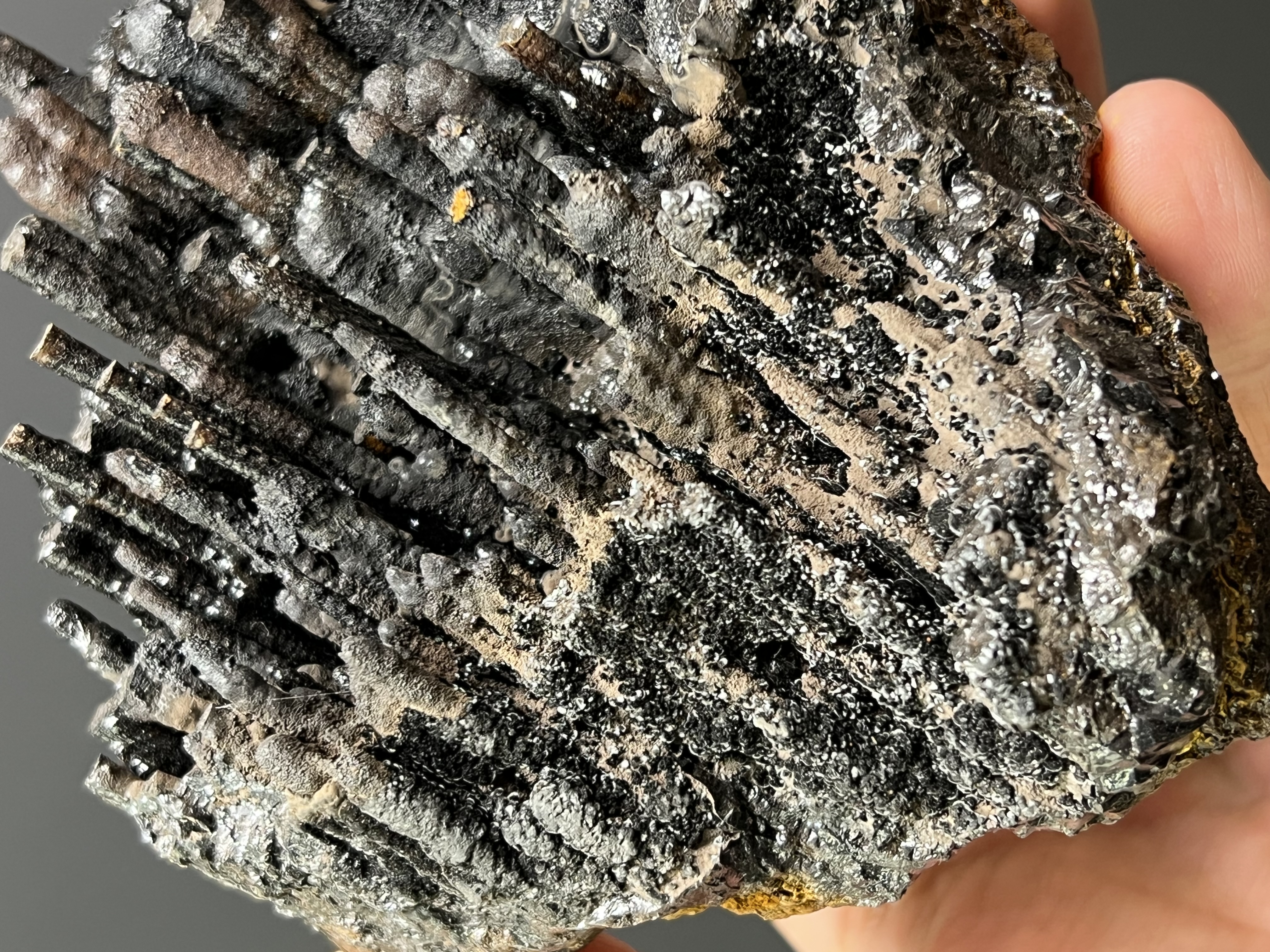 Limonite And Specularite With Stalactite Goethite 