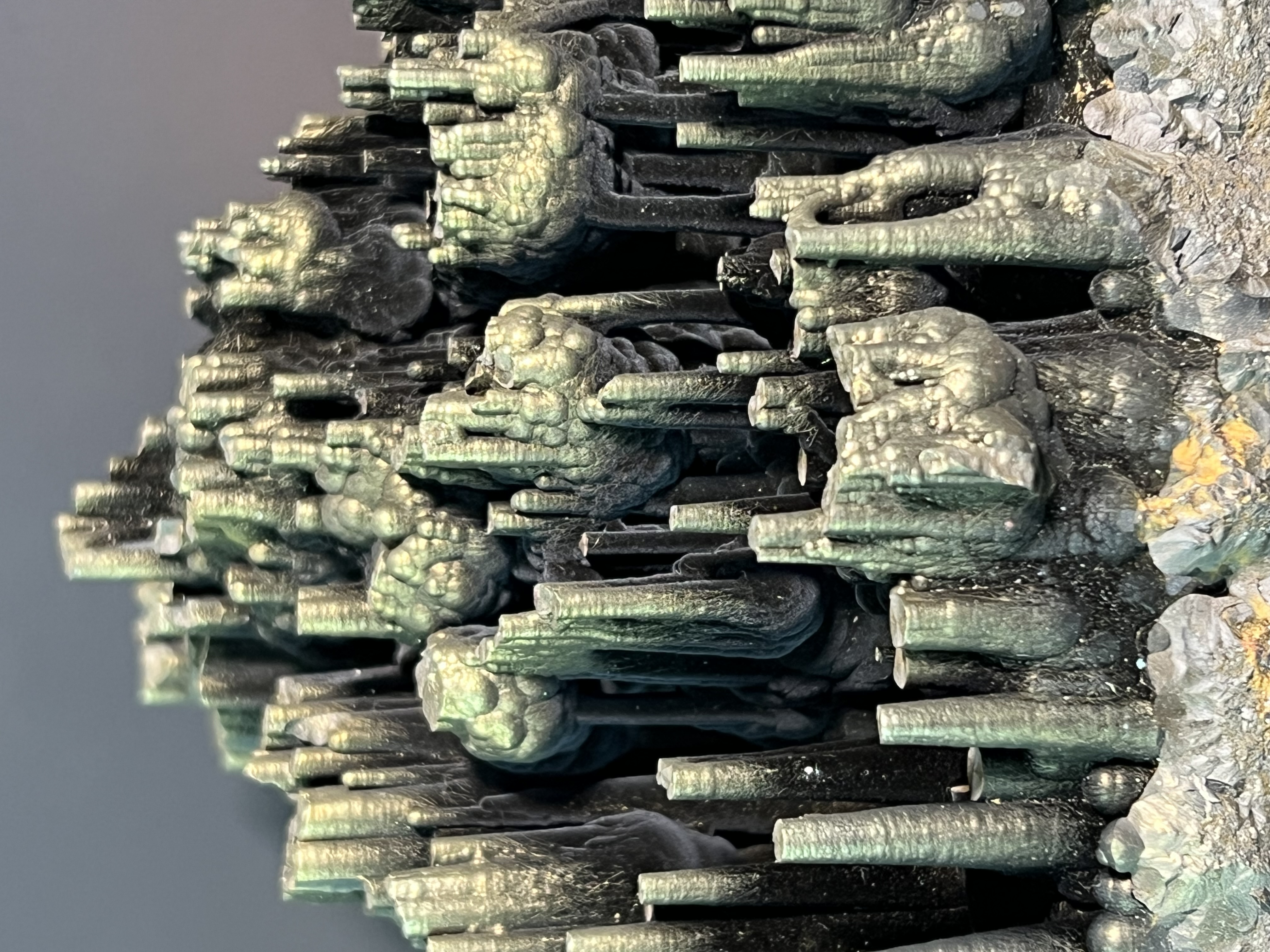 Museum Quality! Very Showy Golden Color Stalactite Goethite 