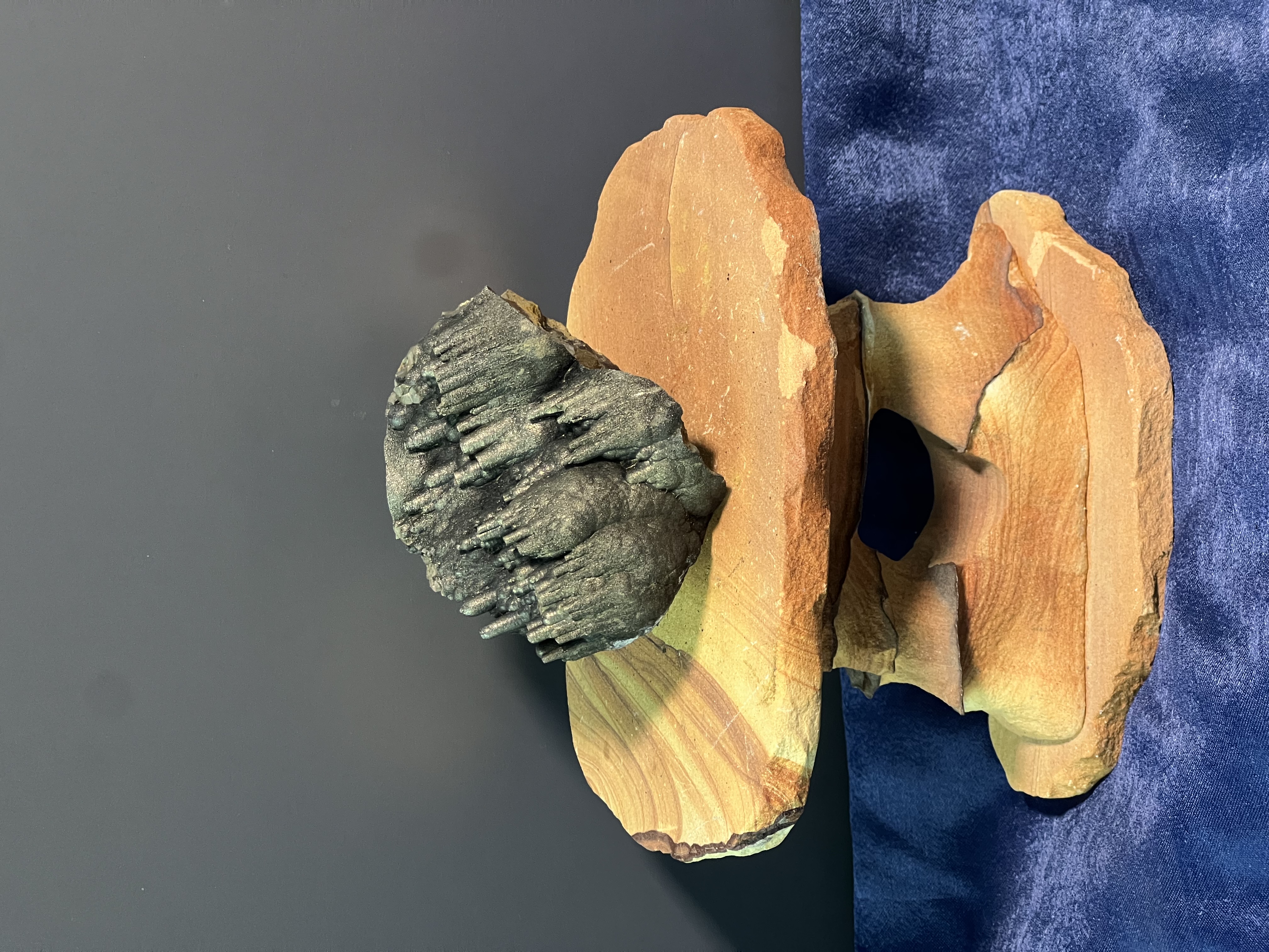 Museum Quality! Very Showy And Special Golden Color Stalactite Goethite 