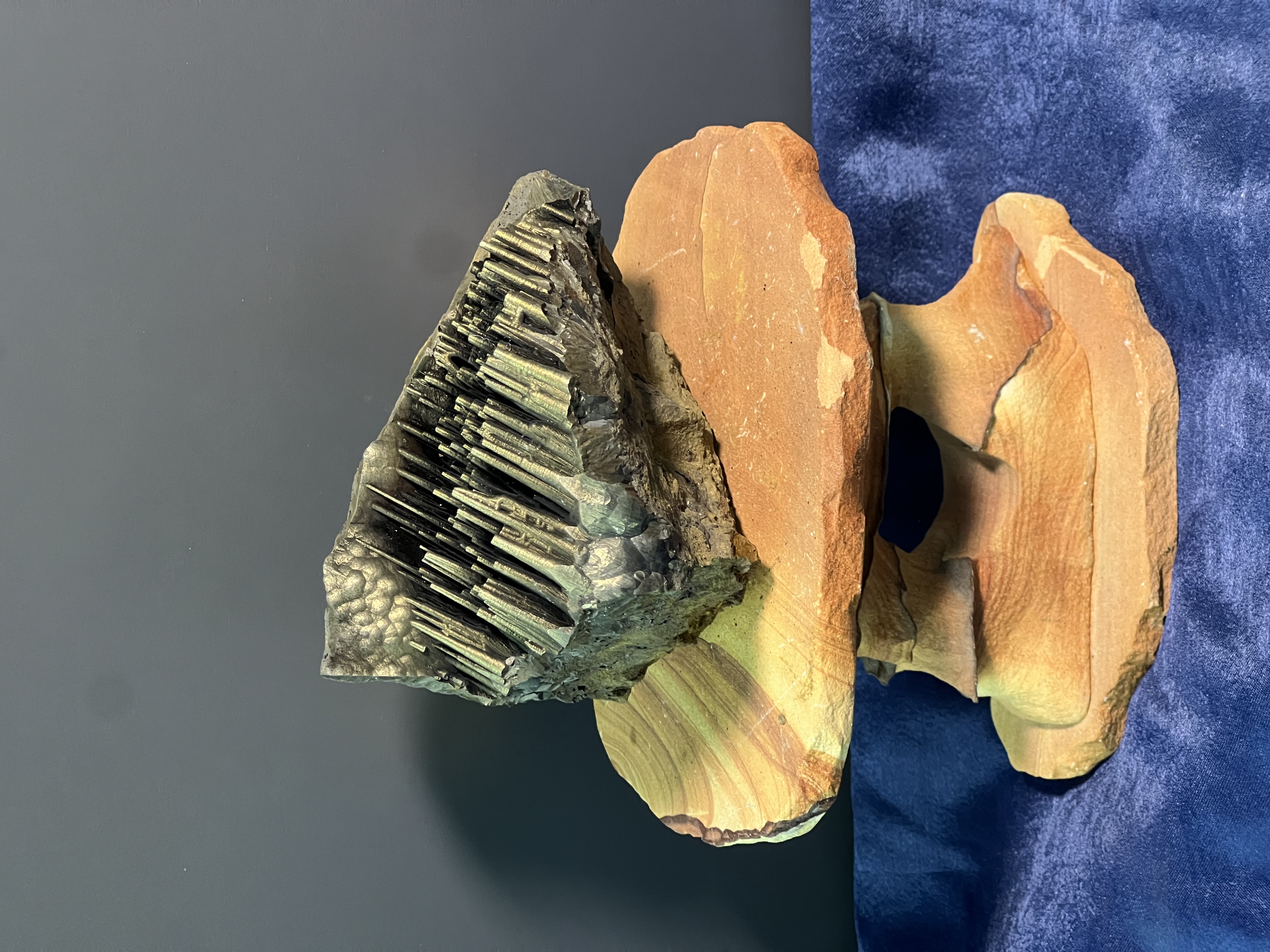 Museum Quality! Very Special And Showy Golden Color Stalactite Goethite 