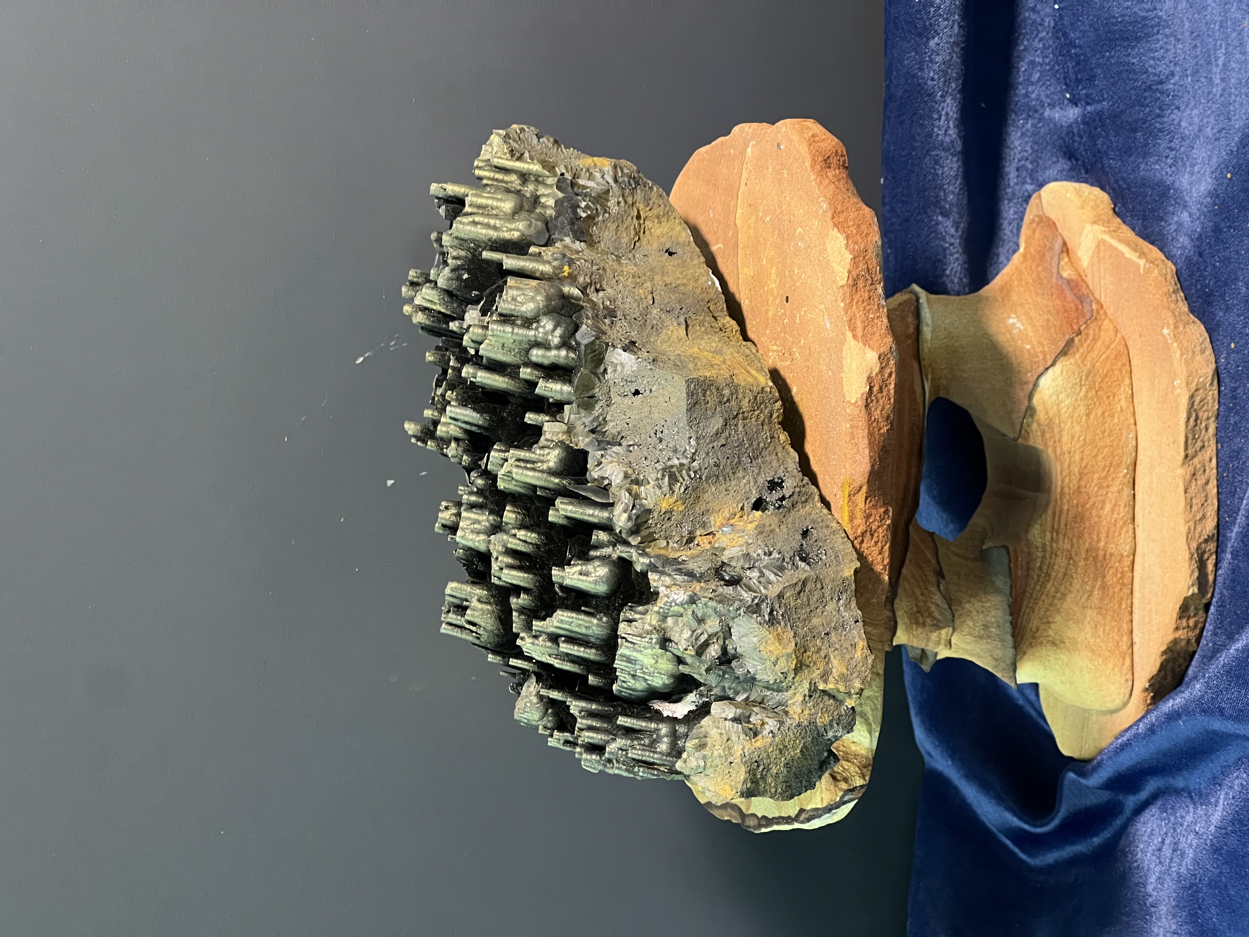 Museum Quality, Very Rare And Special Golden Color Stalactite Goethite 