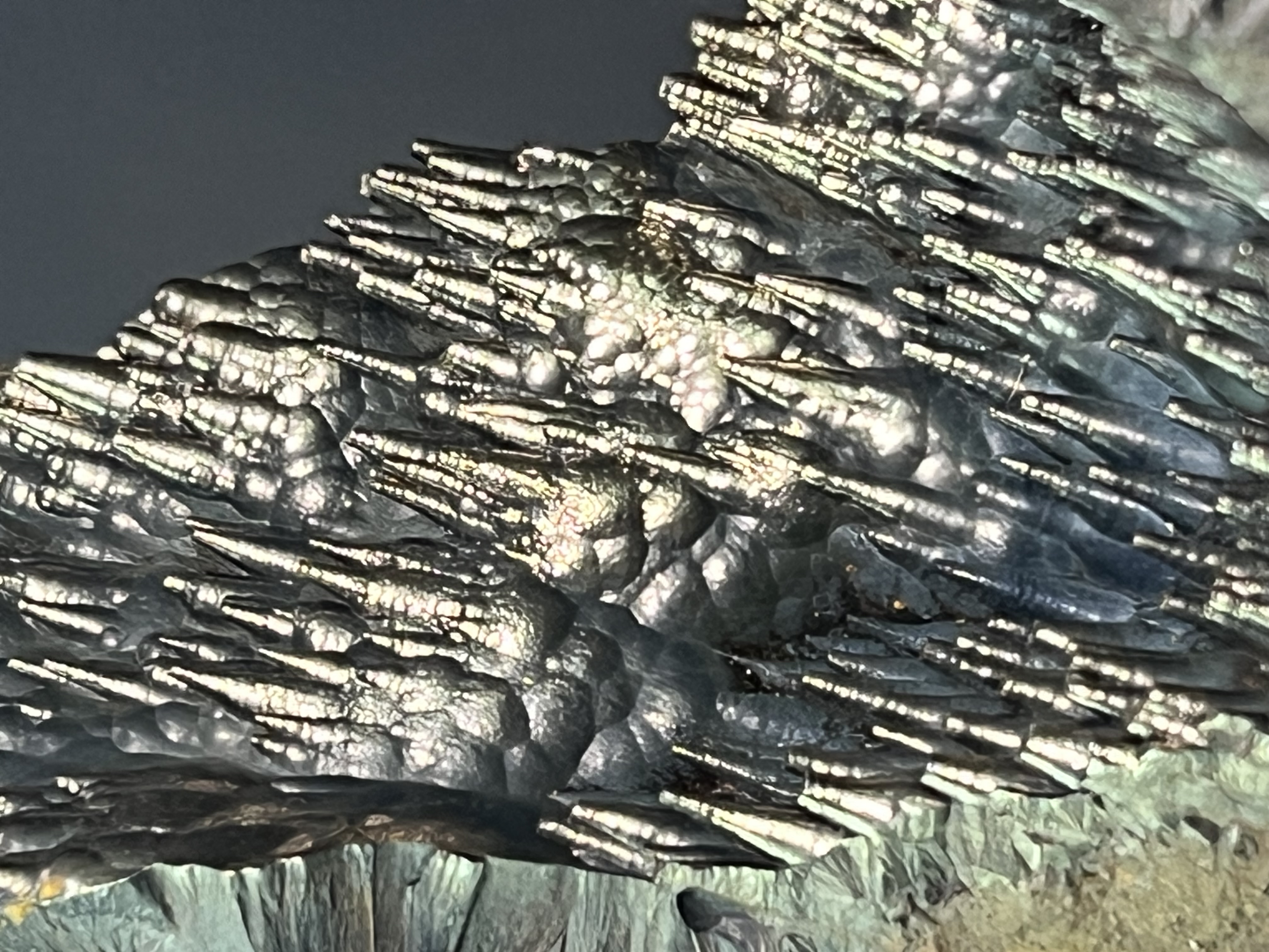 Very Showy And Special Formation Museum Quality Golden Color Stalactite Goethite 