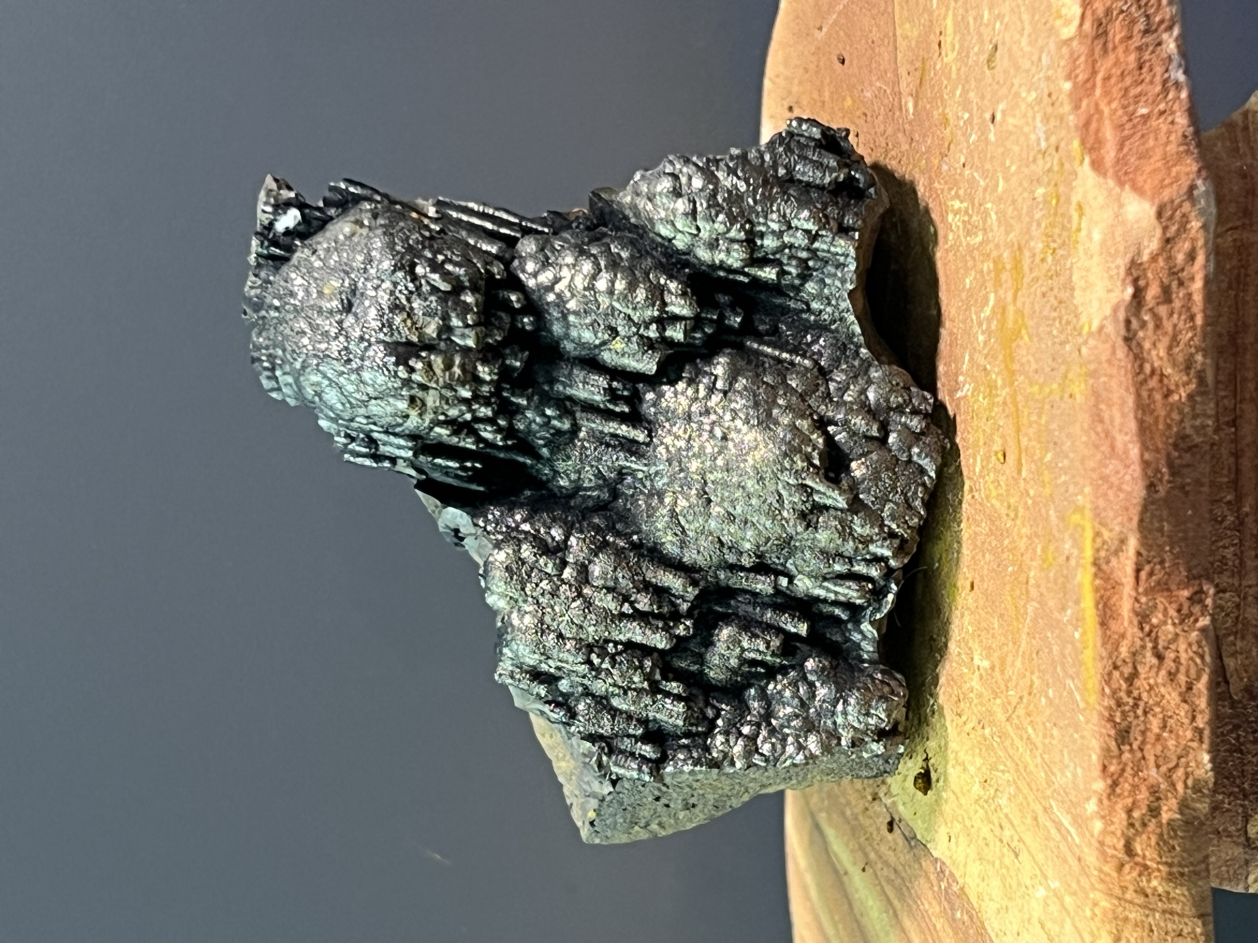Museum Quality Very Showy Stalactite And Botryoidal Formation Golden Color Goethite 
