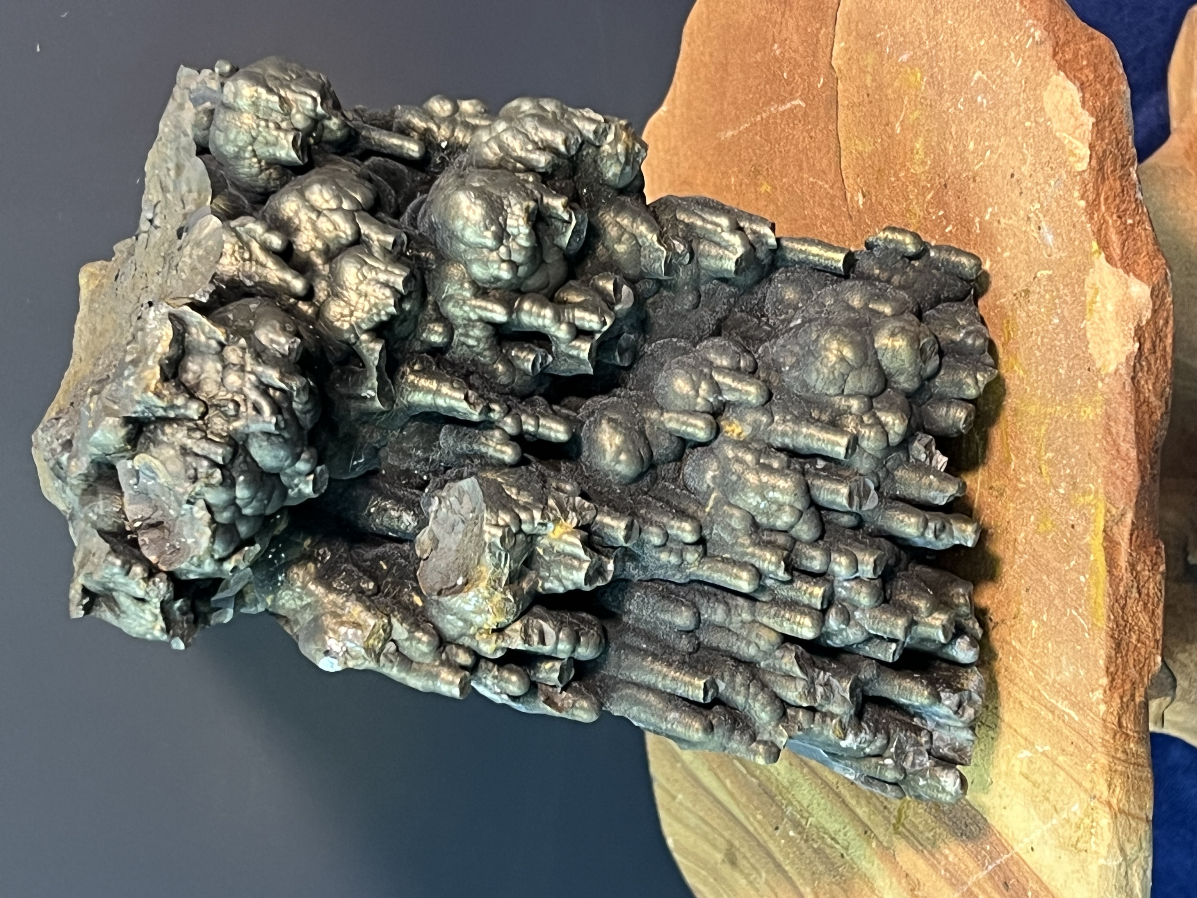 Museum Quality Showy Botryoidal And Stalactite Formation Golden Color Goethite 