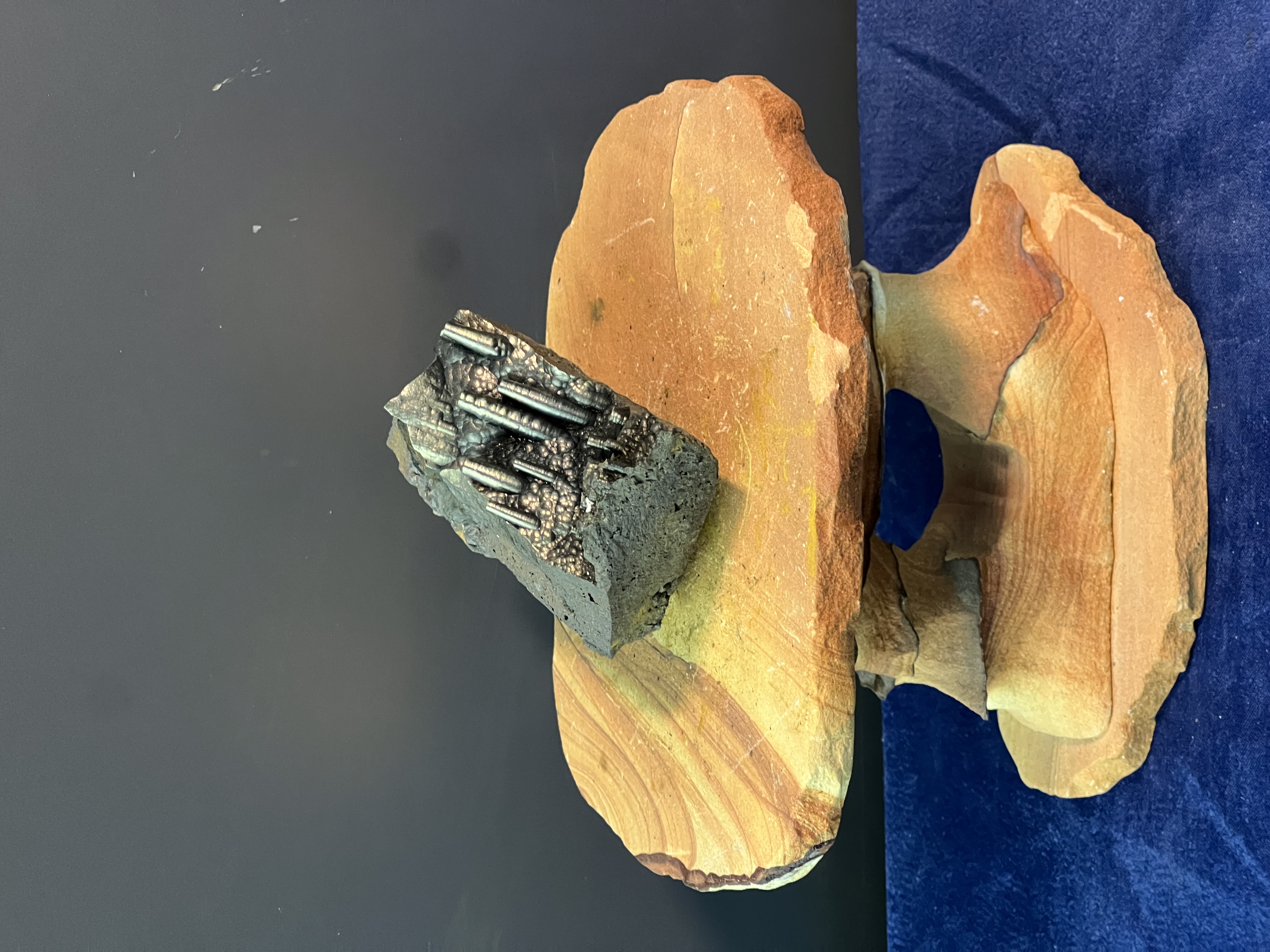 Museum Quality Very Special Botryoidal And Stalactite Formation Golden Color Stalactite Goethite 