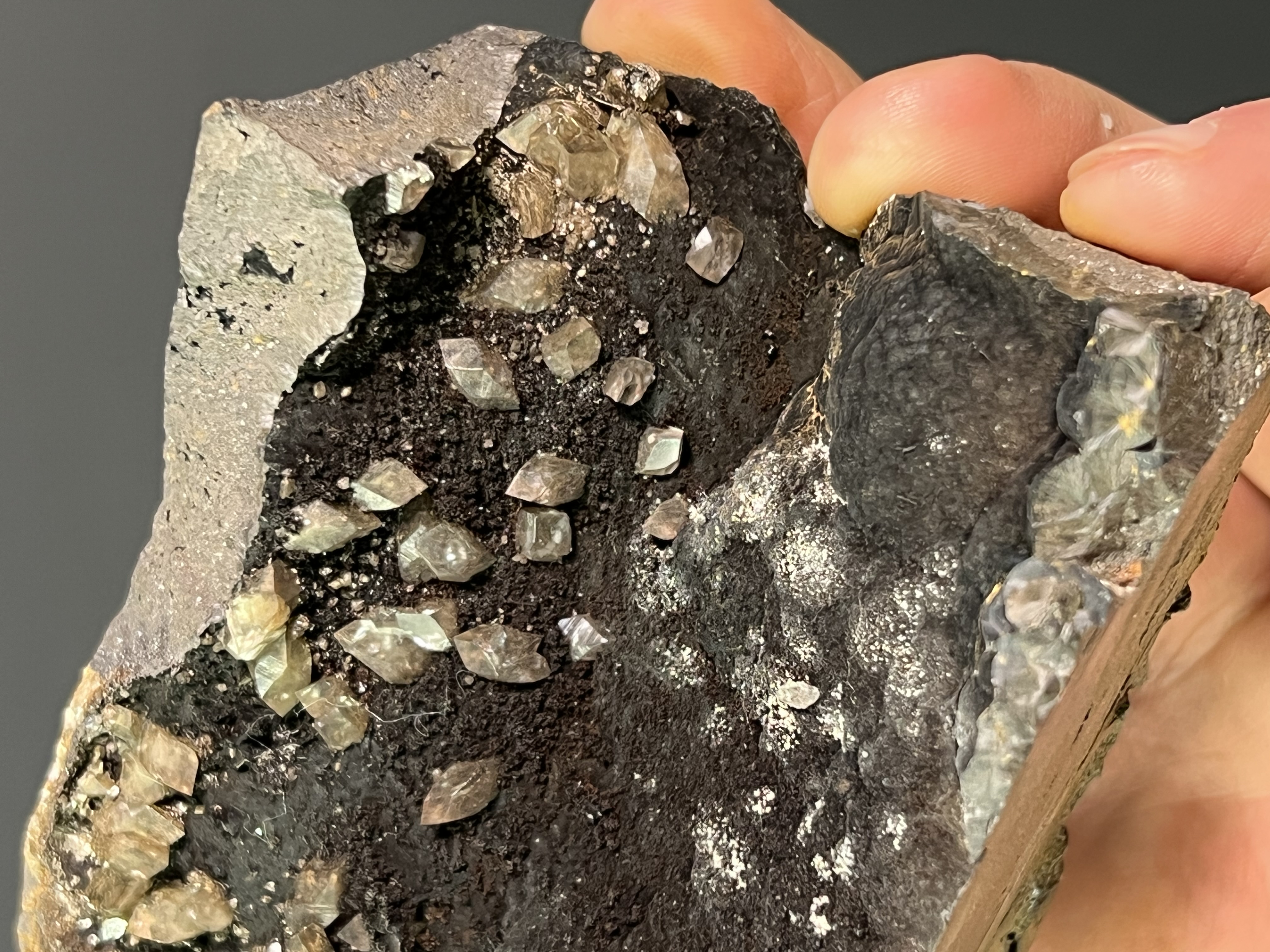 Very Special Crystal Barite With Goethite Small Stalactites