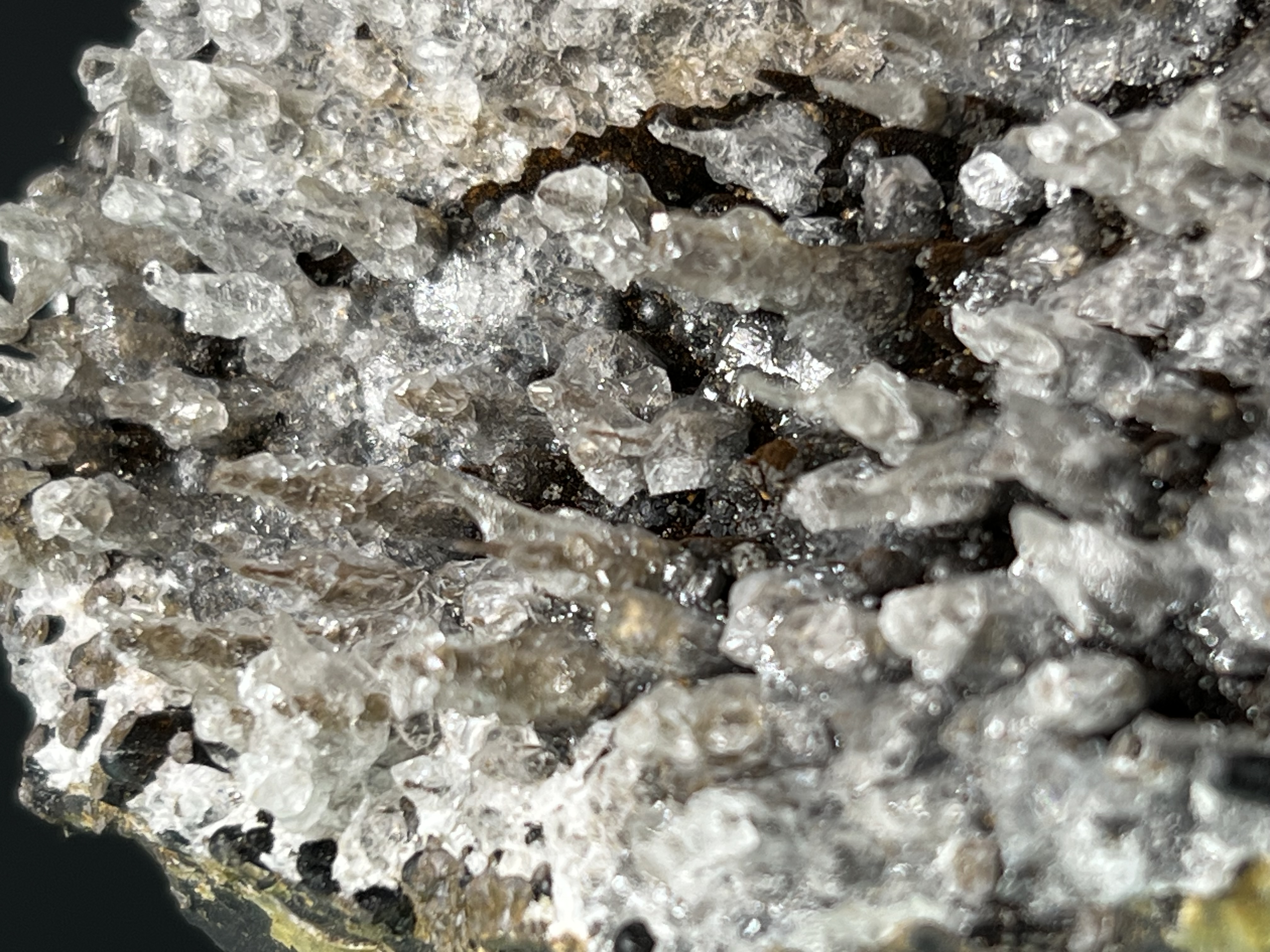 Museum Quality, Crystal Calcite And Barite With Stalactite Goethite 