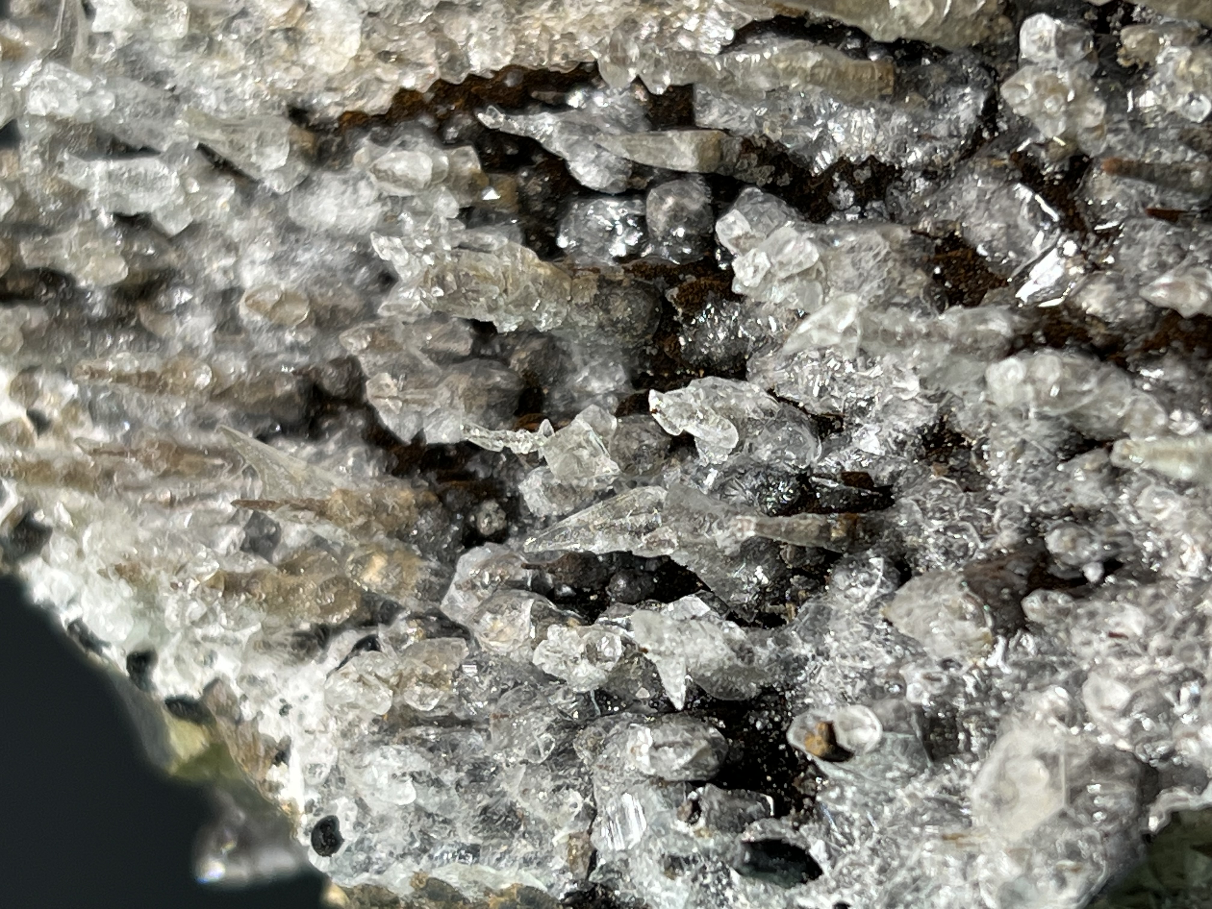 Museum Quality, Crystal Calcite And Barite With Stalactite Goethite 