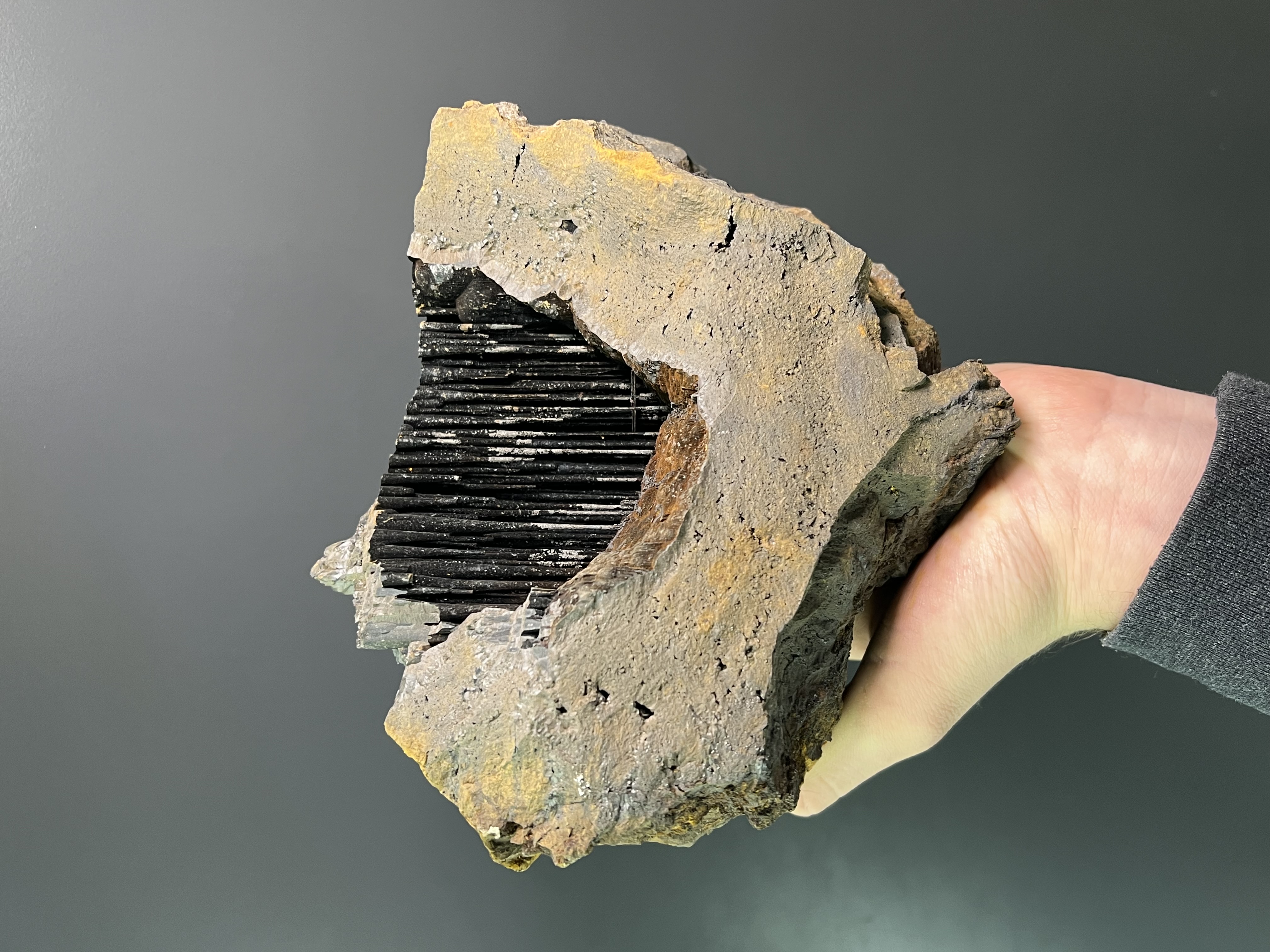 Museum Quality, Very Special Large Size Limonite And Specularite With Stalactite Goethite 