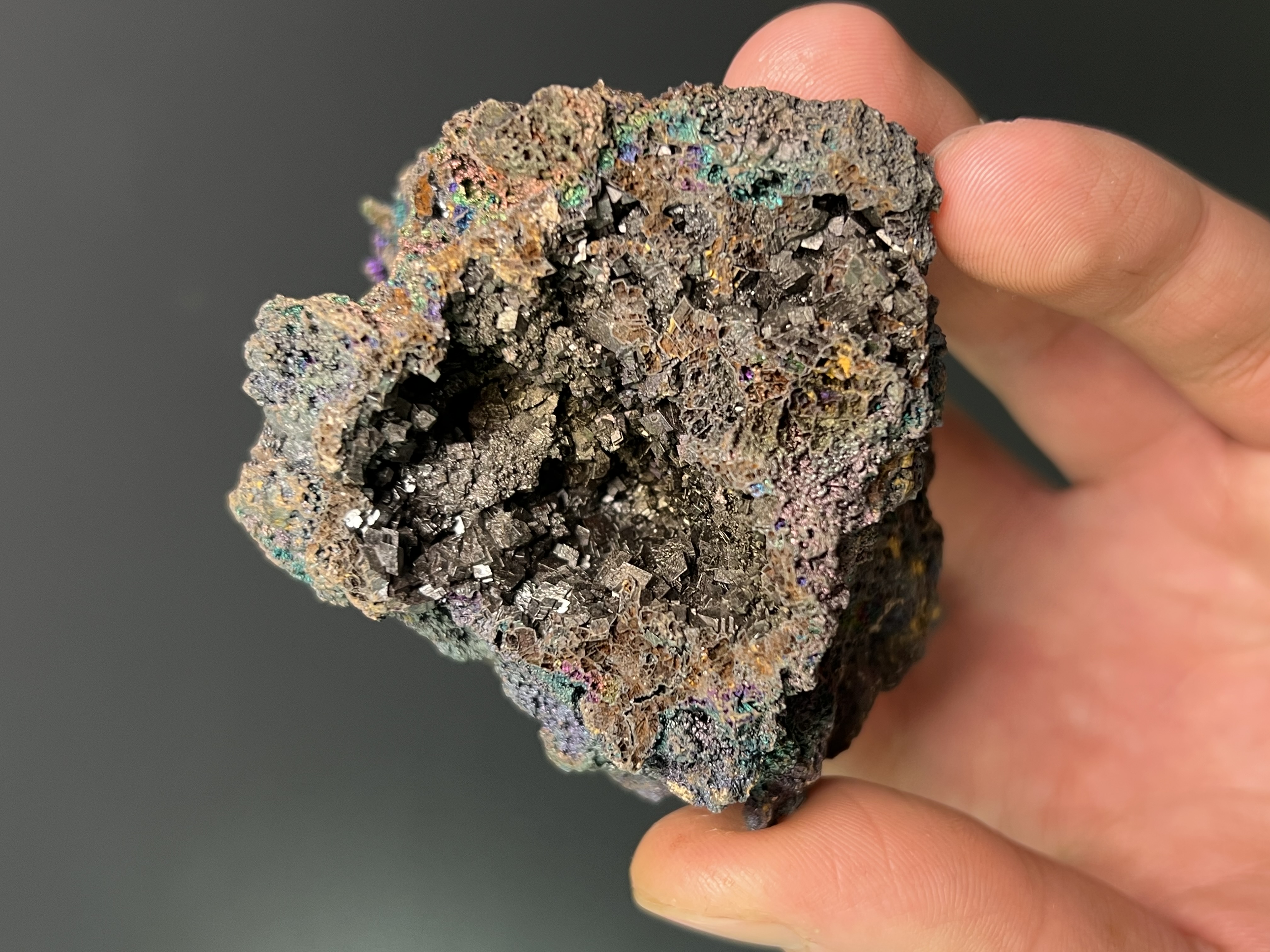 Special Piece, Colourful Turgite With Iron Siderite