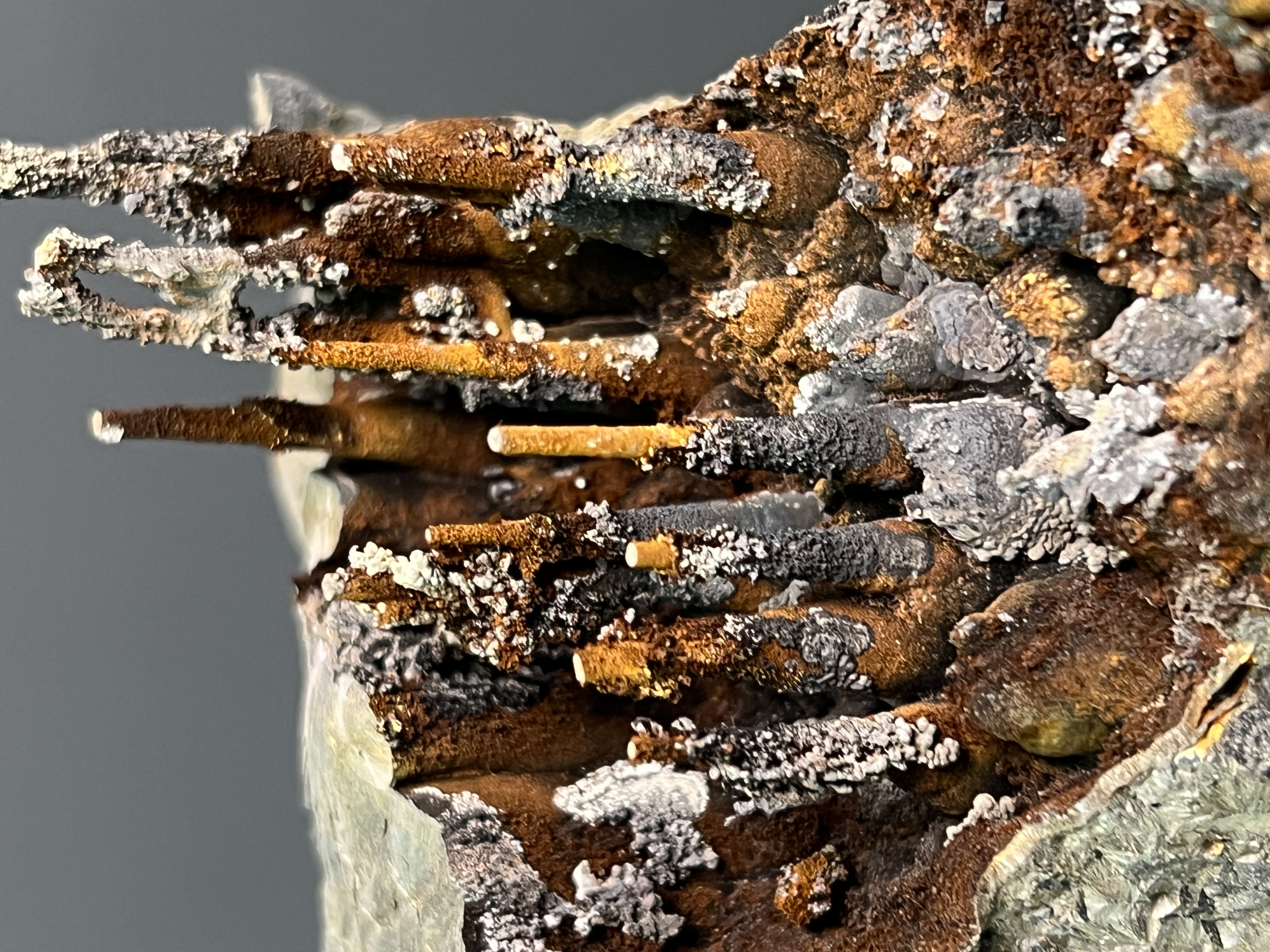 Museum Quality  Very Special Specularite And Limonite On Stalactite Goethite 