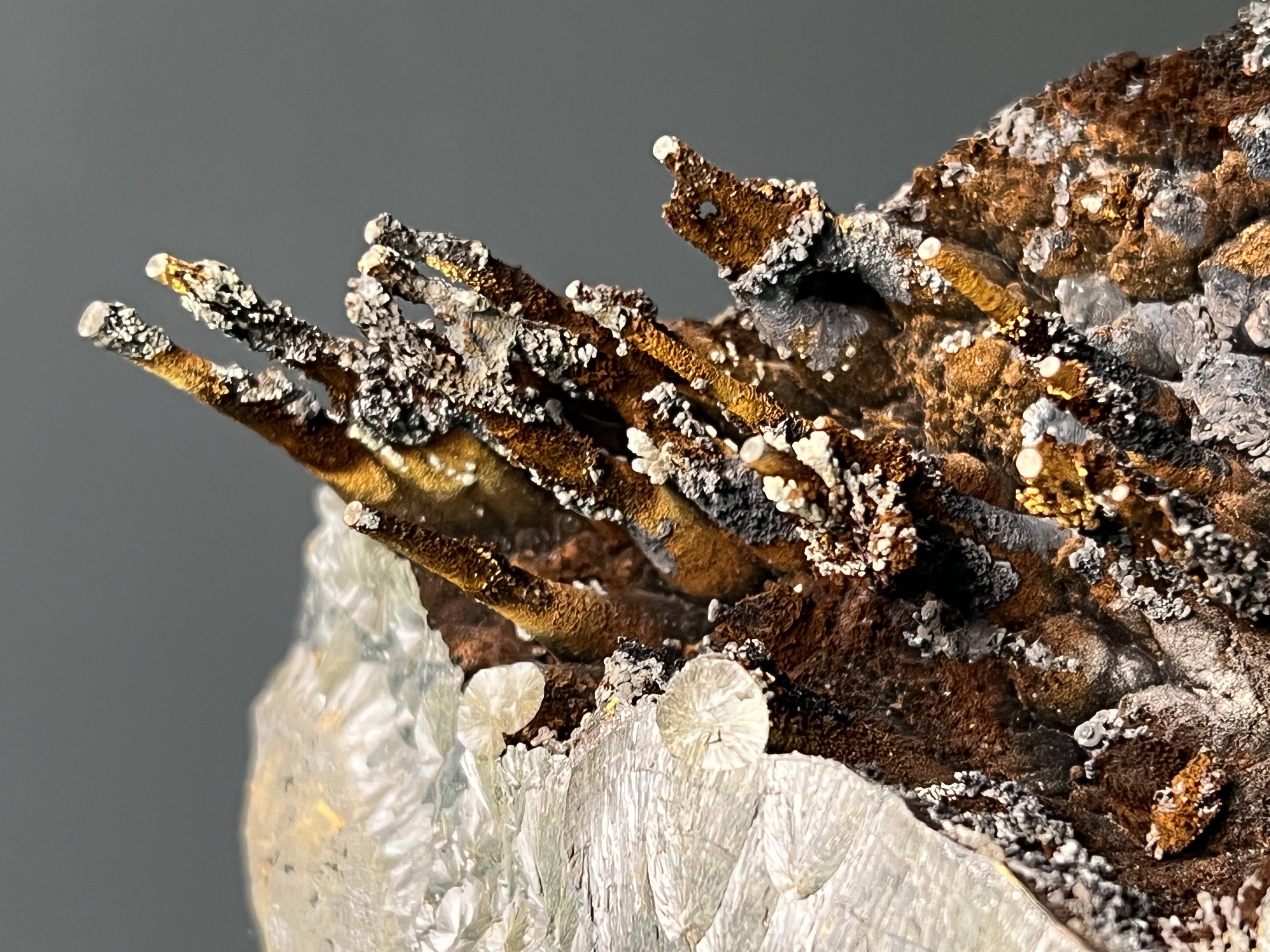Museum Quality  Very Special Specularite And Limonite On Stalactite Goethite 