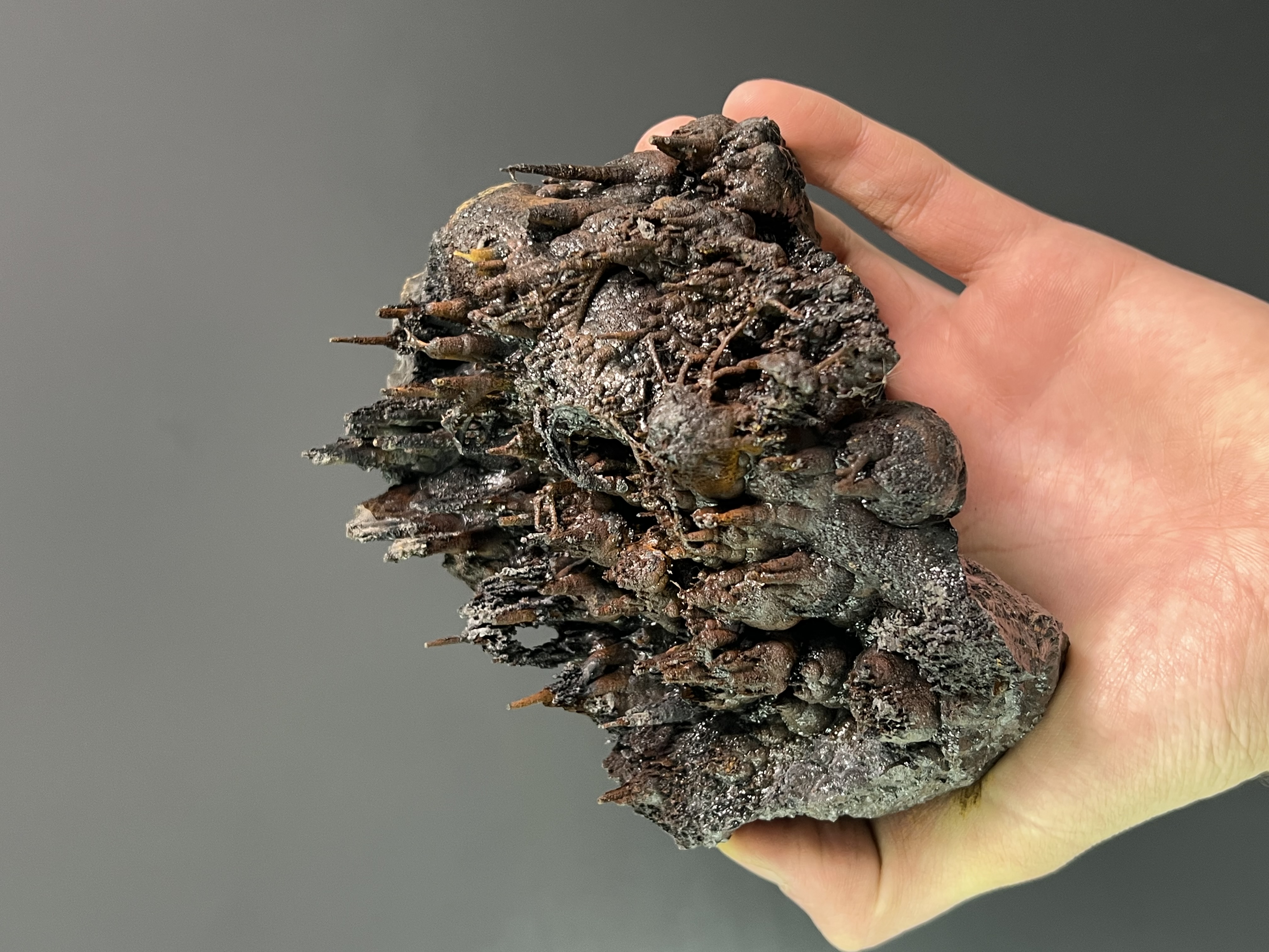 Limonite And Specularite On Stalactite Goethite 