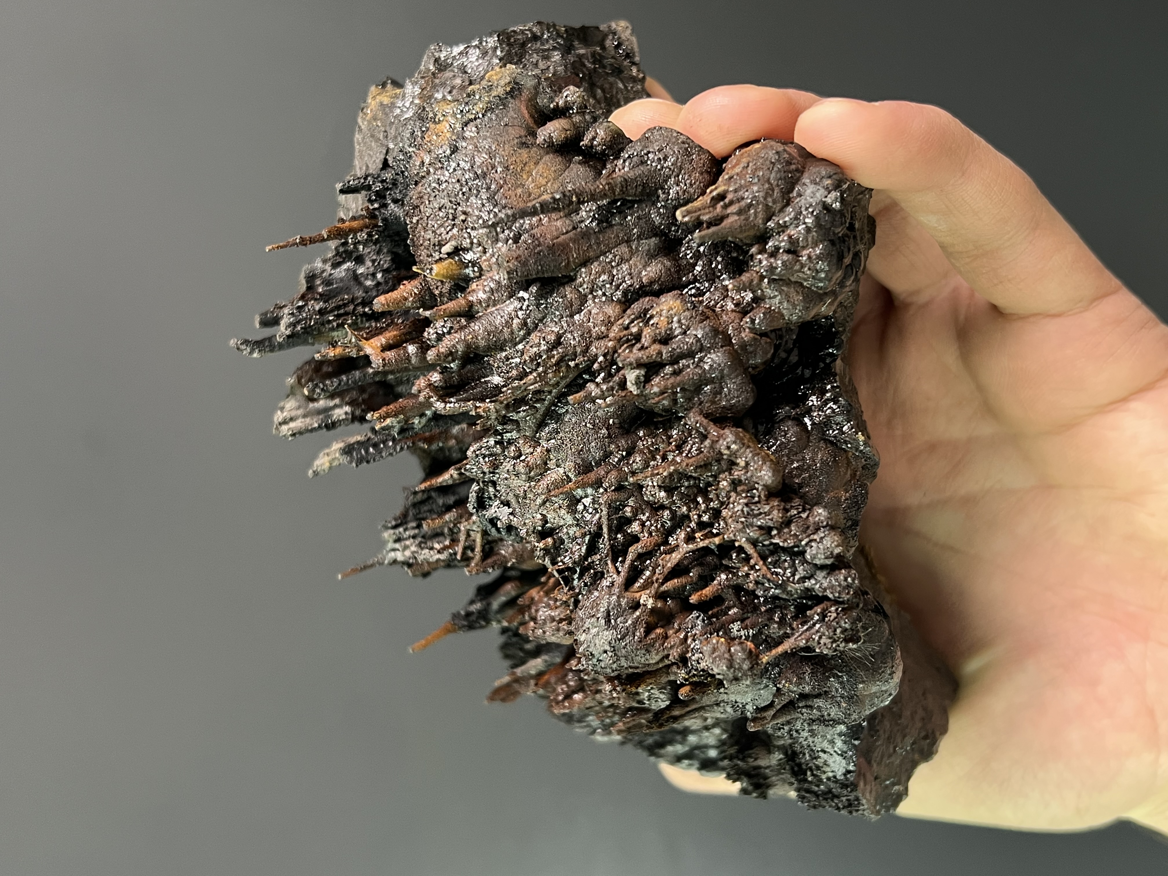 Limonite And Specularite On Stalactite Goethite 