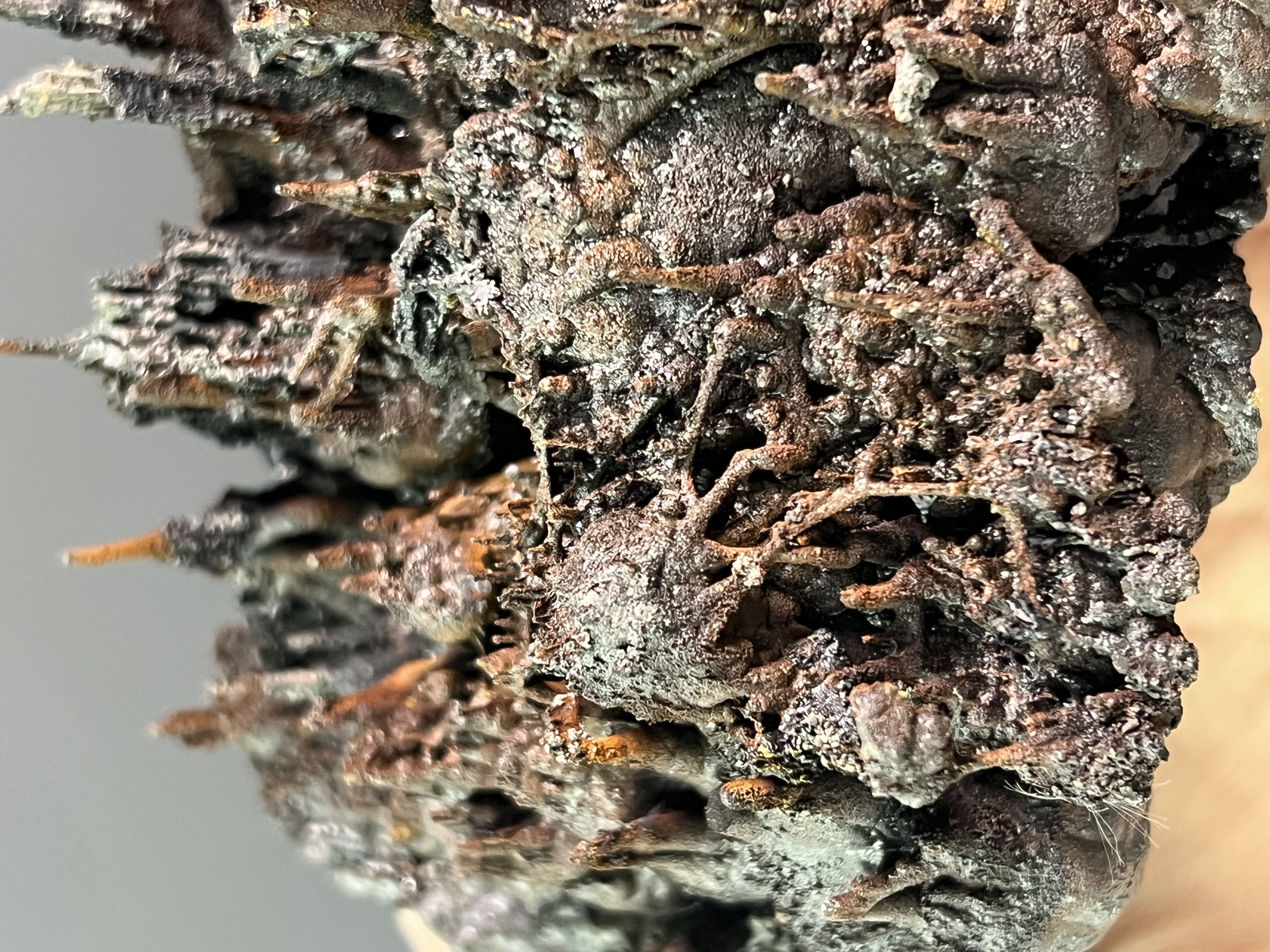 Limonite And Specularite On Stalactite Goethite 