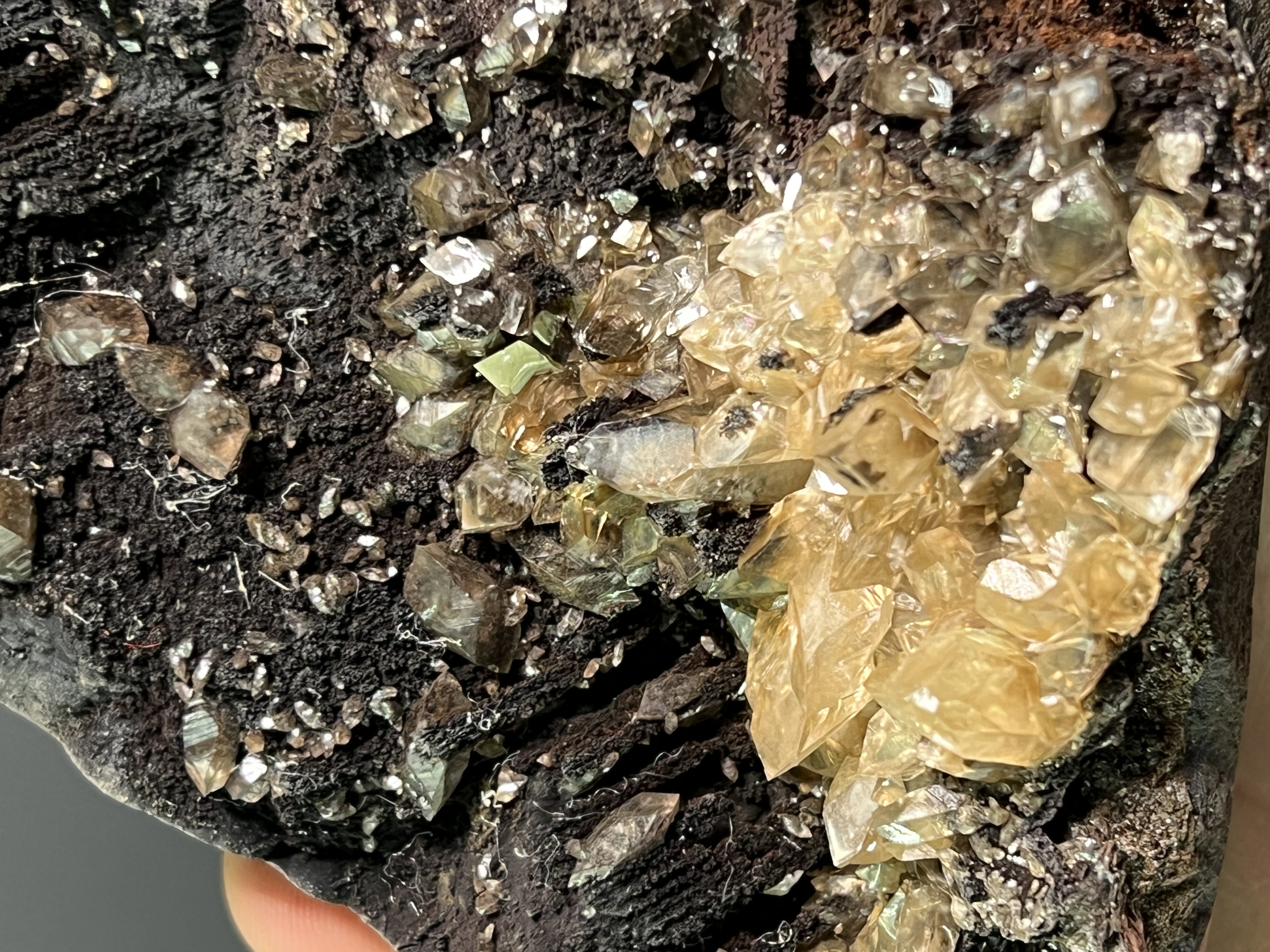 Museum Quality, Unique Specimen, Crystal Barite And Limonite With Goethite 