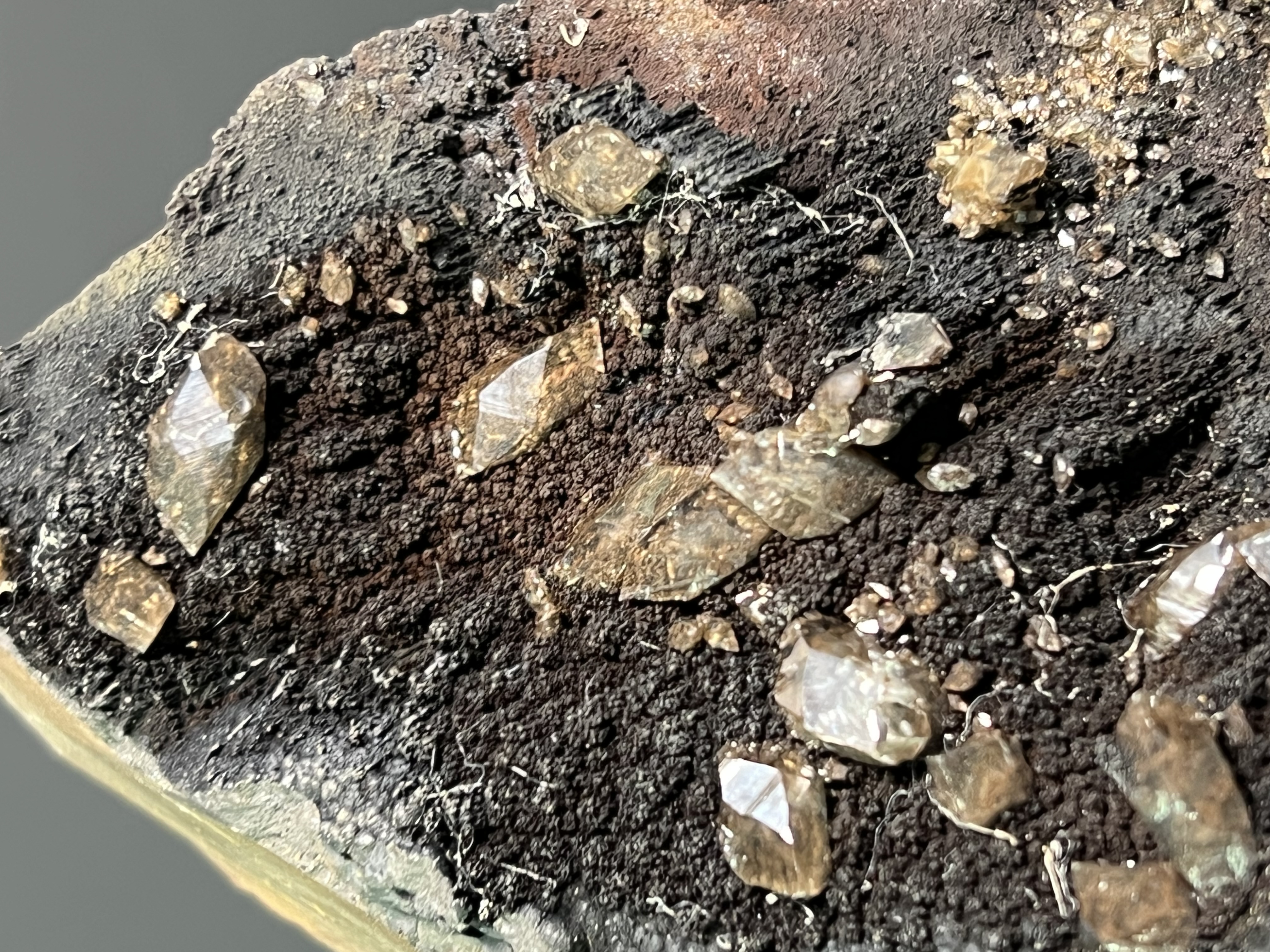 Museum Quality, Unique Specimen, Crystal Barite And Limonite With Goethite 