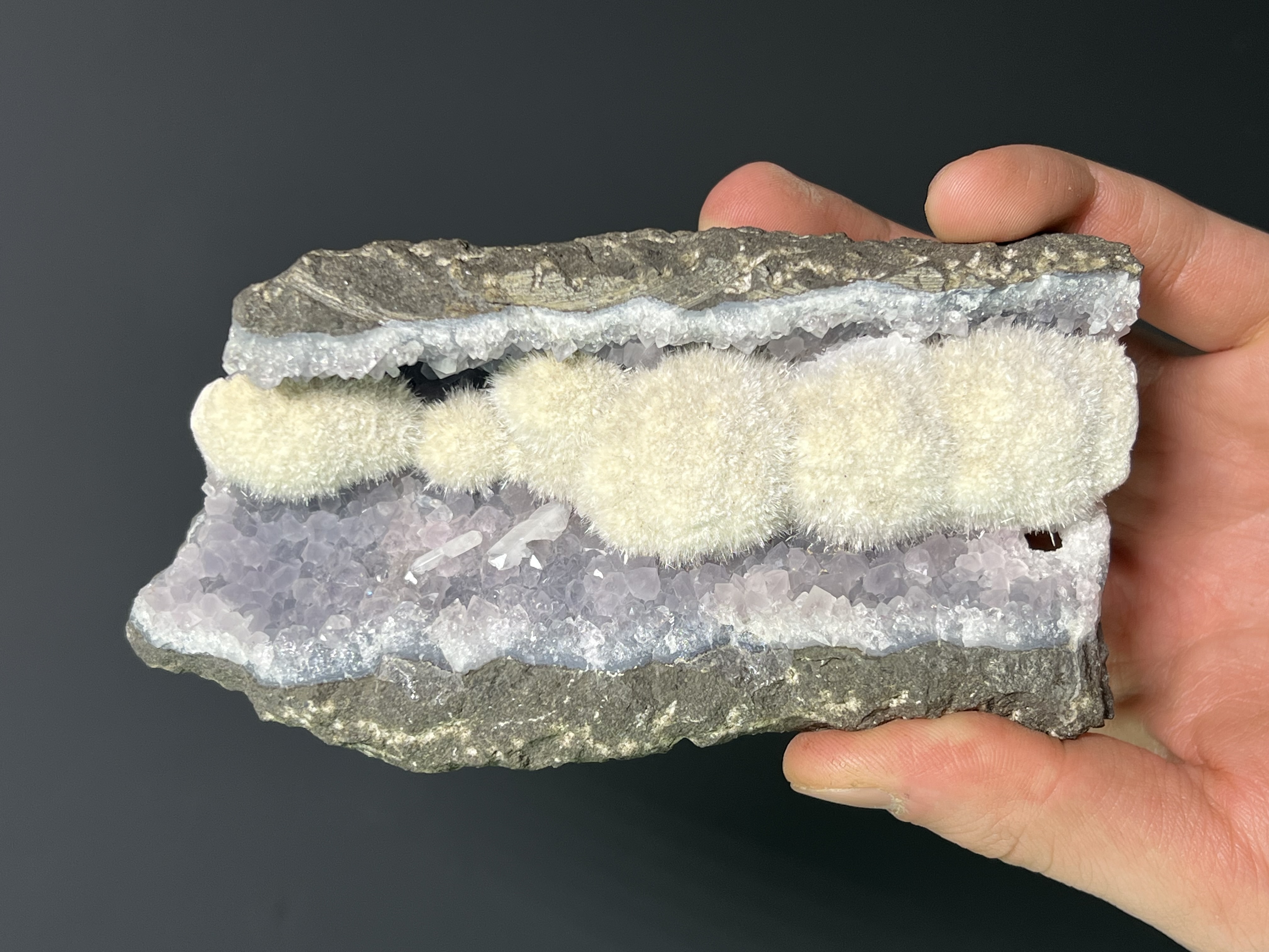 Okenite Amethyst Specimen, 428gram