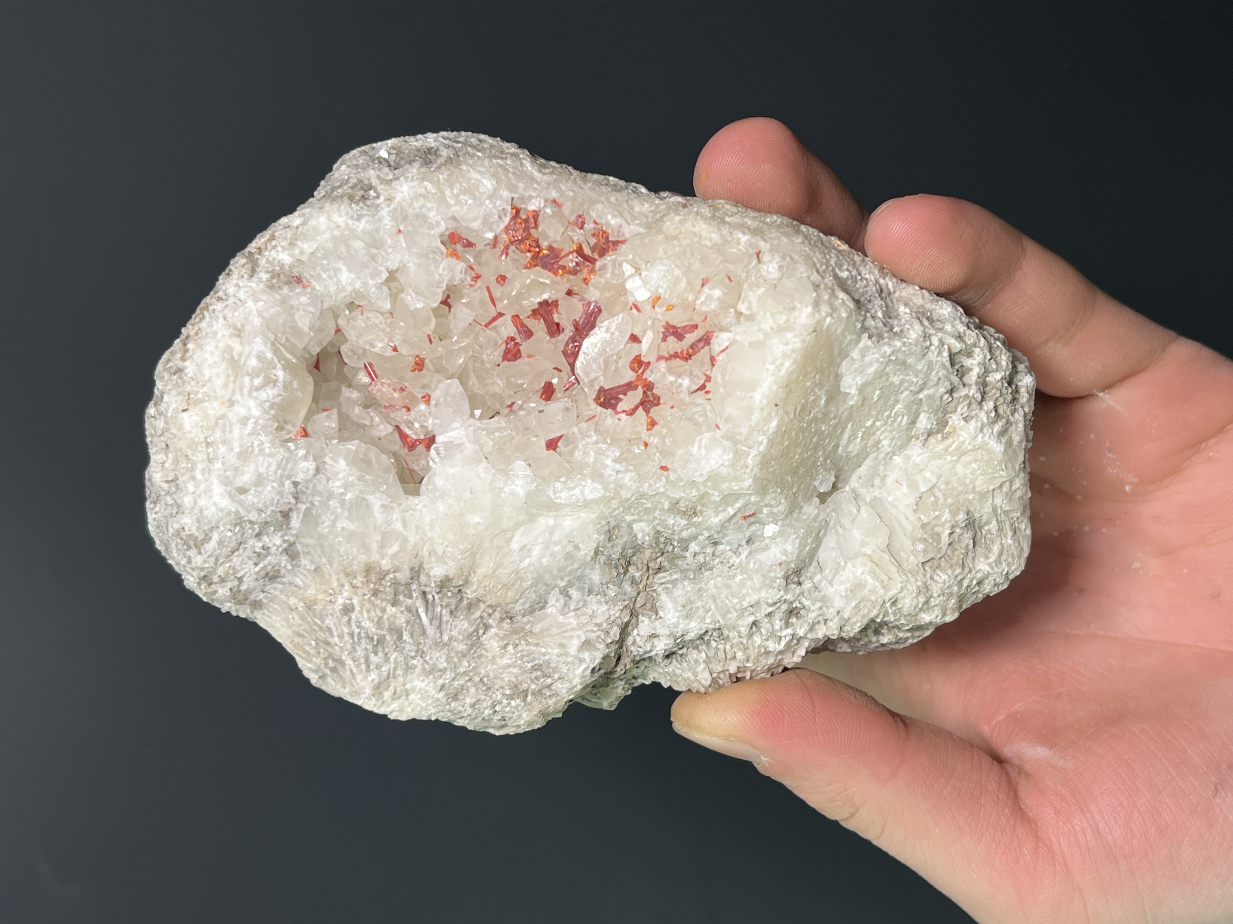 Museum Grade Specimen, Realgar With Orpiment On Colemanite, 770gram