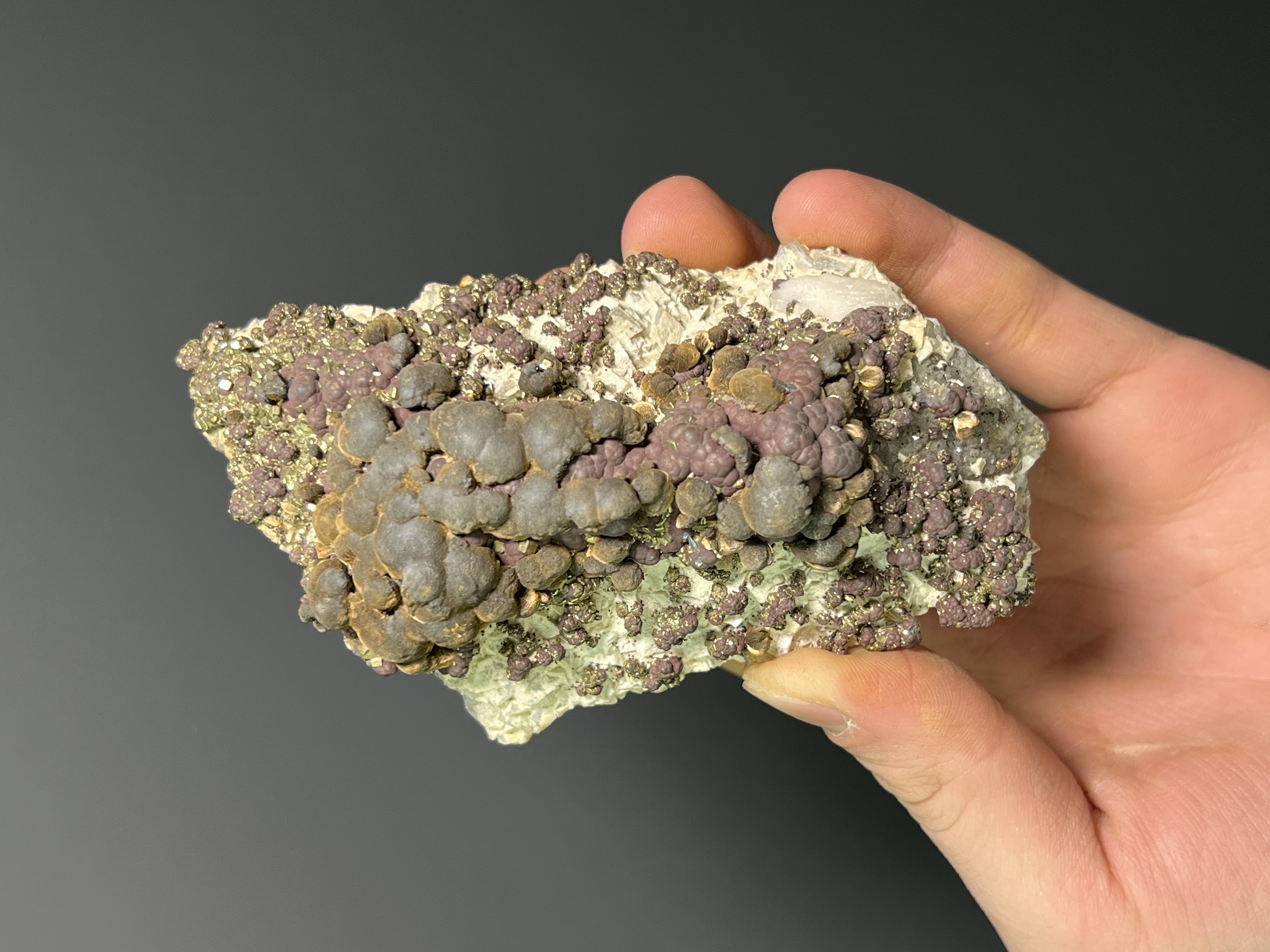 Beautiful Formation Reniform Goethite, Pyrite And Marcasite Specimen, 448gram