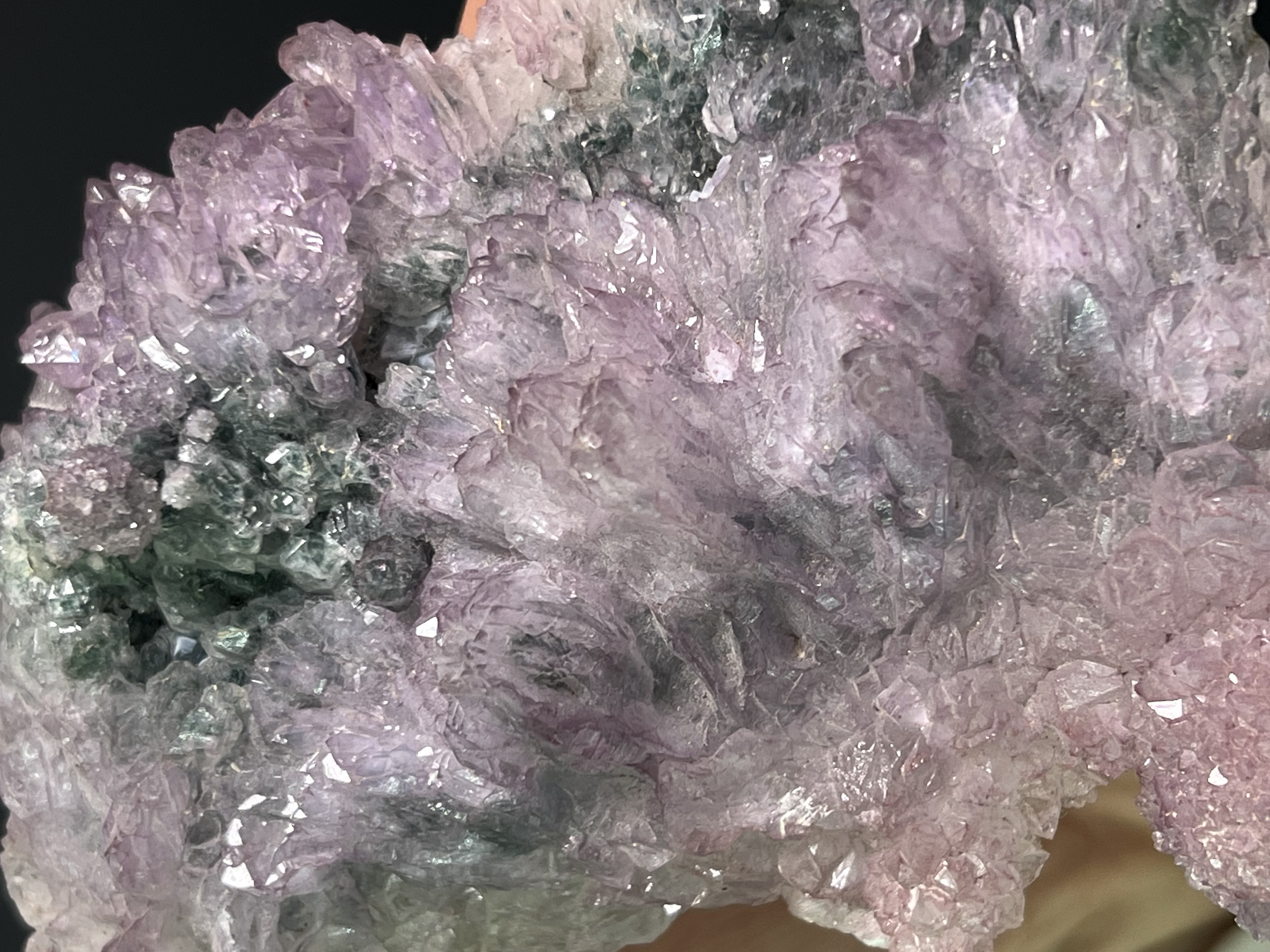Amethyst Flower Quartz With Celadonite Inclusion, 344gram