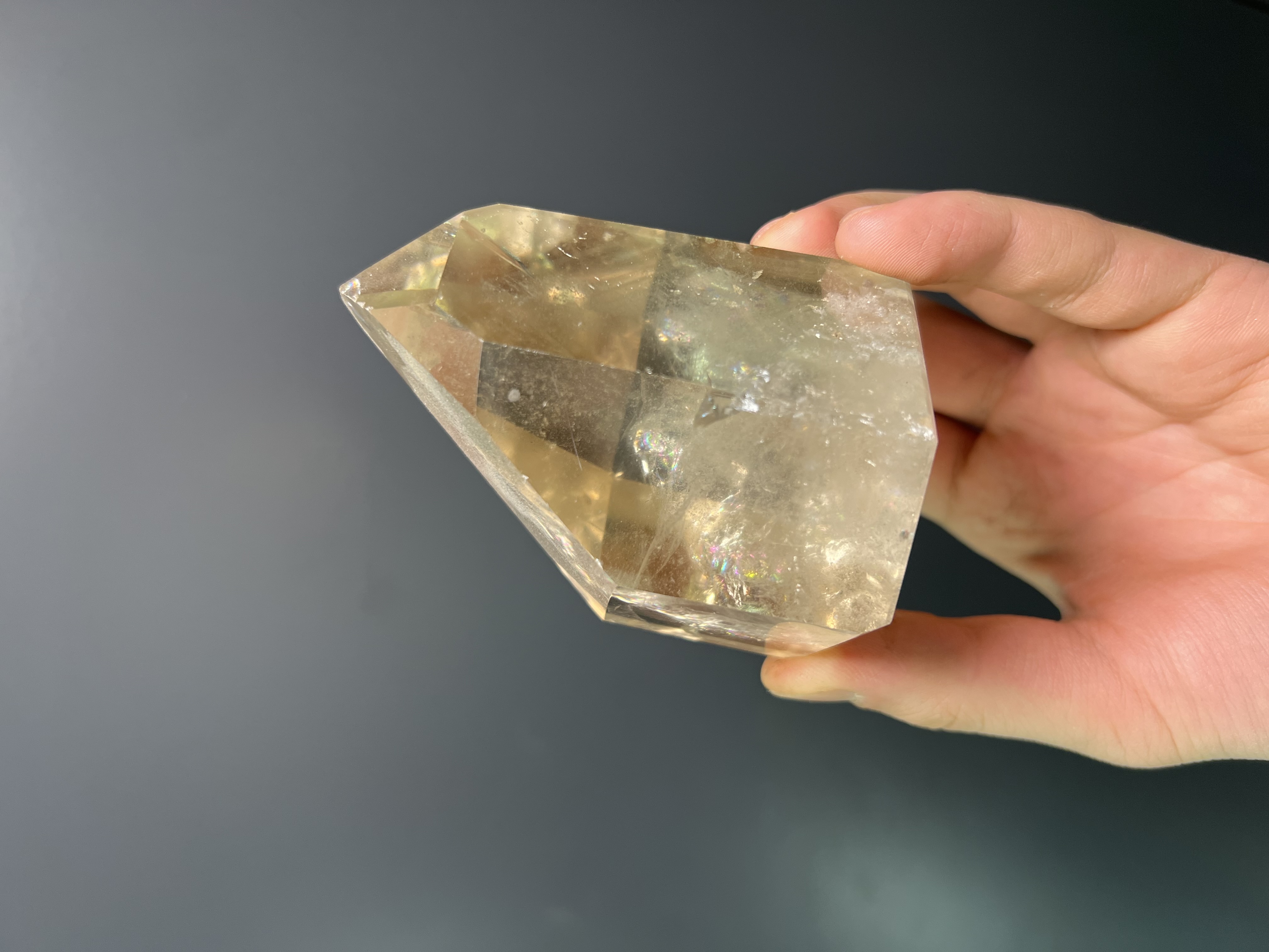 Smoky Quartz Phantom Rainbow, 528gram