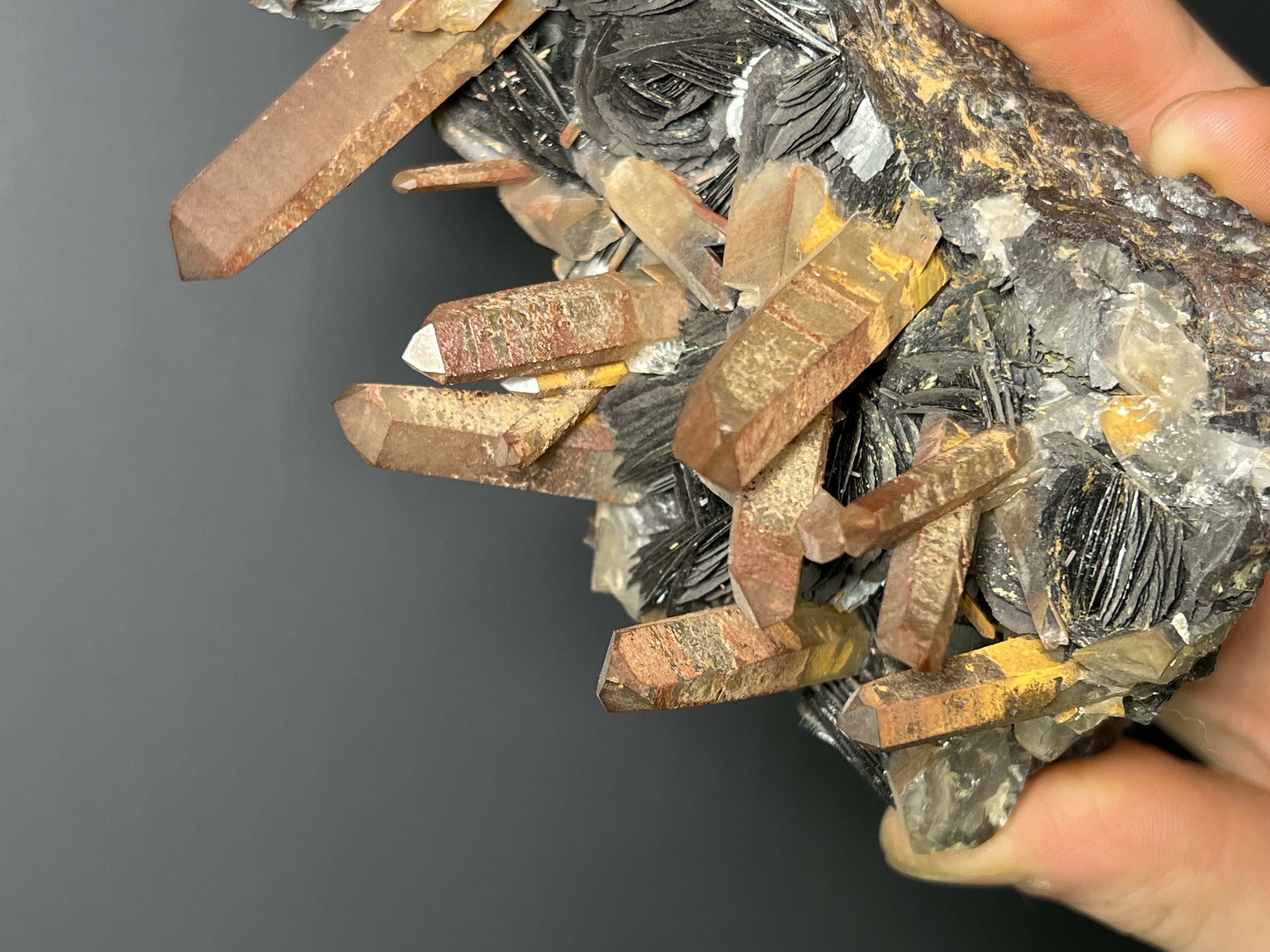 Museum Grade, Rose Hematite Quartz Specimen, 920gram