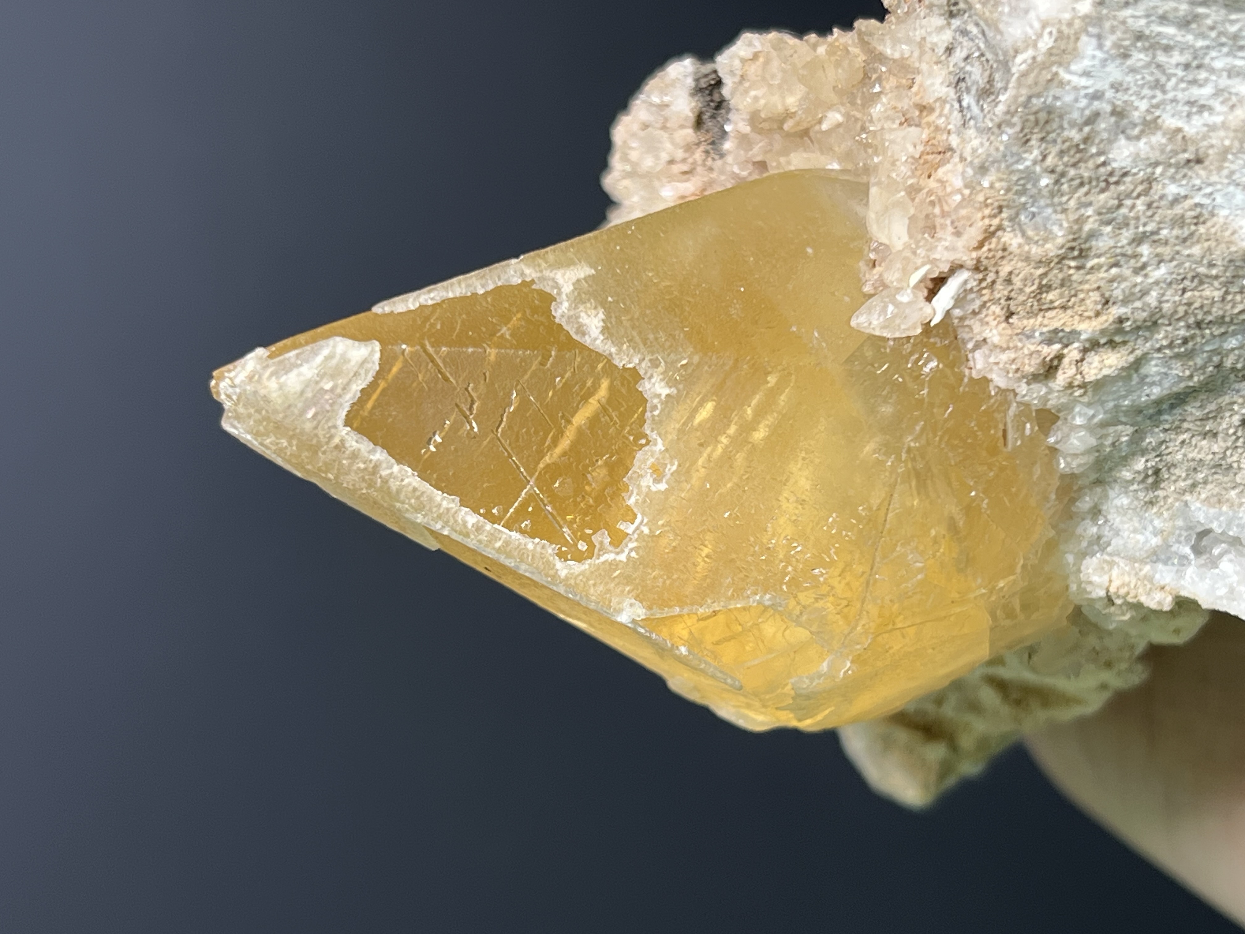 Rare Golden Yellow Tooth Calcite Specimen, 470gram