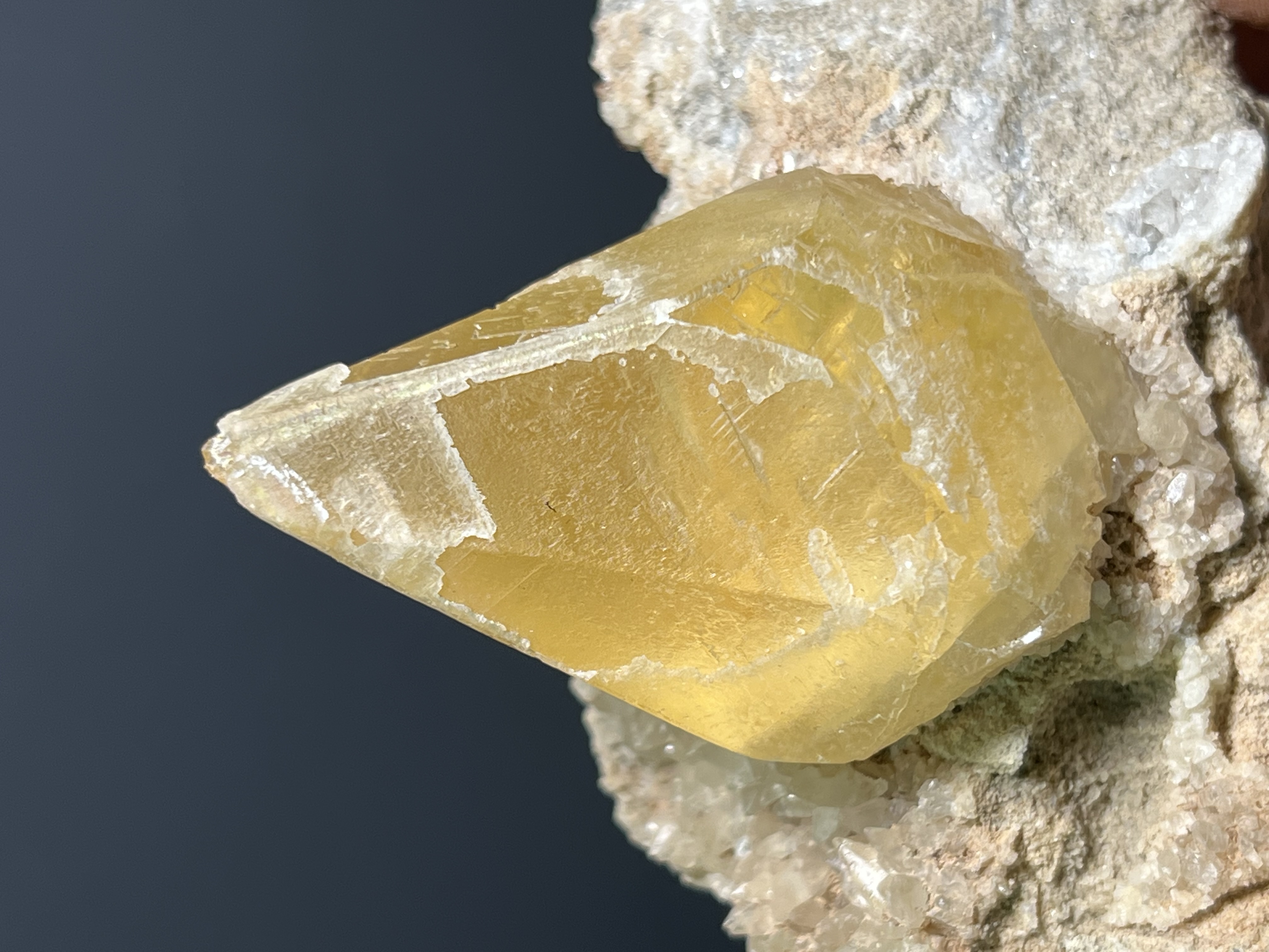 Rare Golden Yellow Tooth Calcite Specimen, 470gram