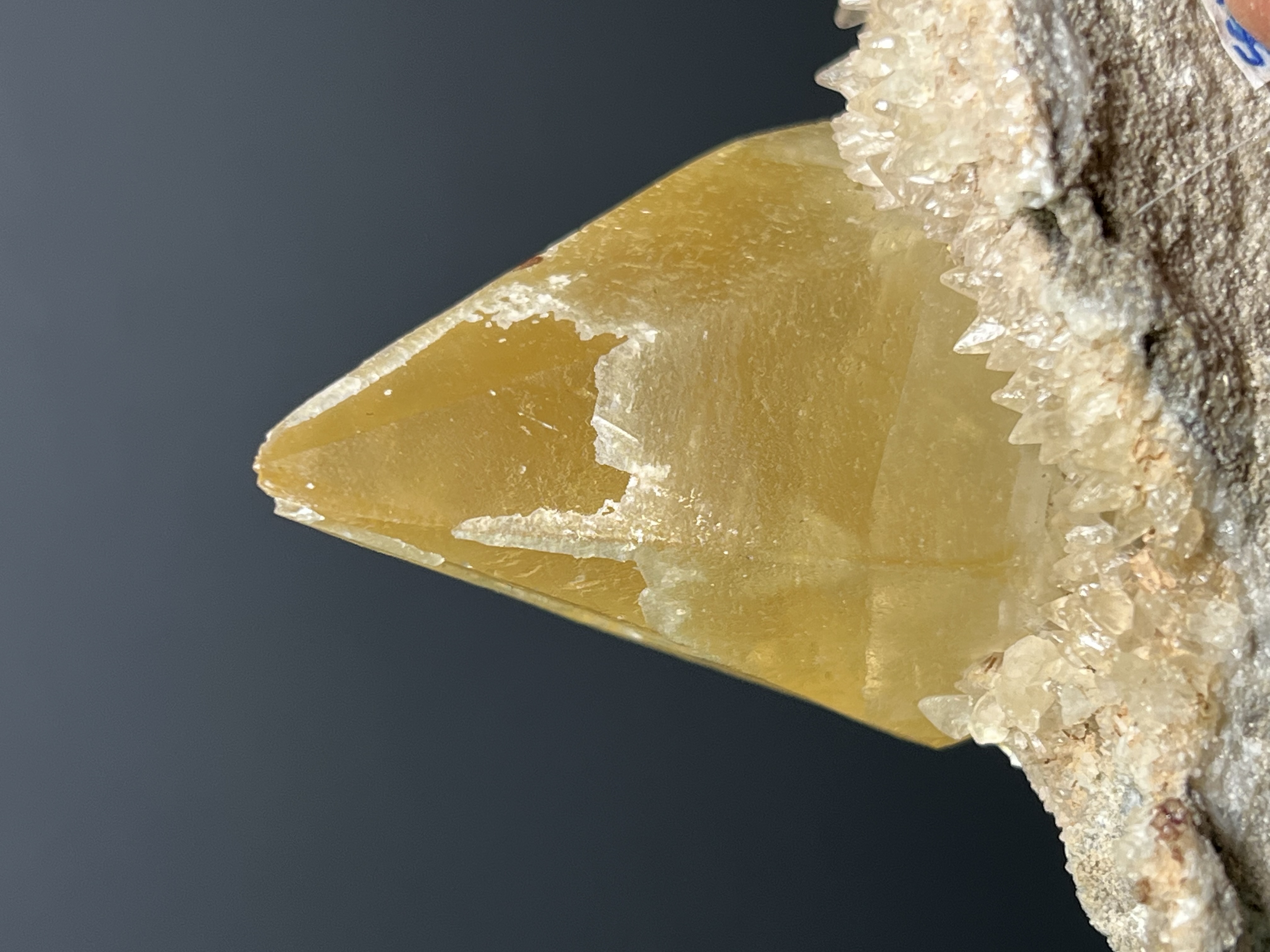 Rare Golden Yellow Tooth Calcite Specimen, 470gram