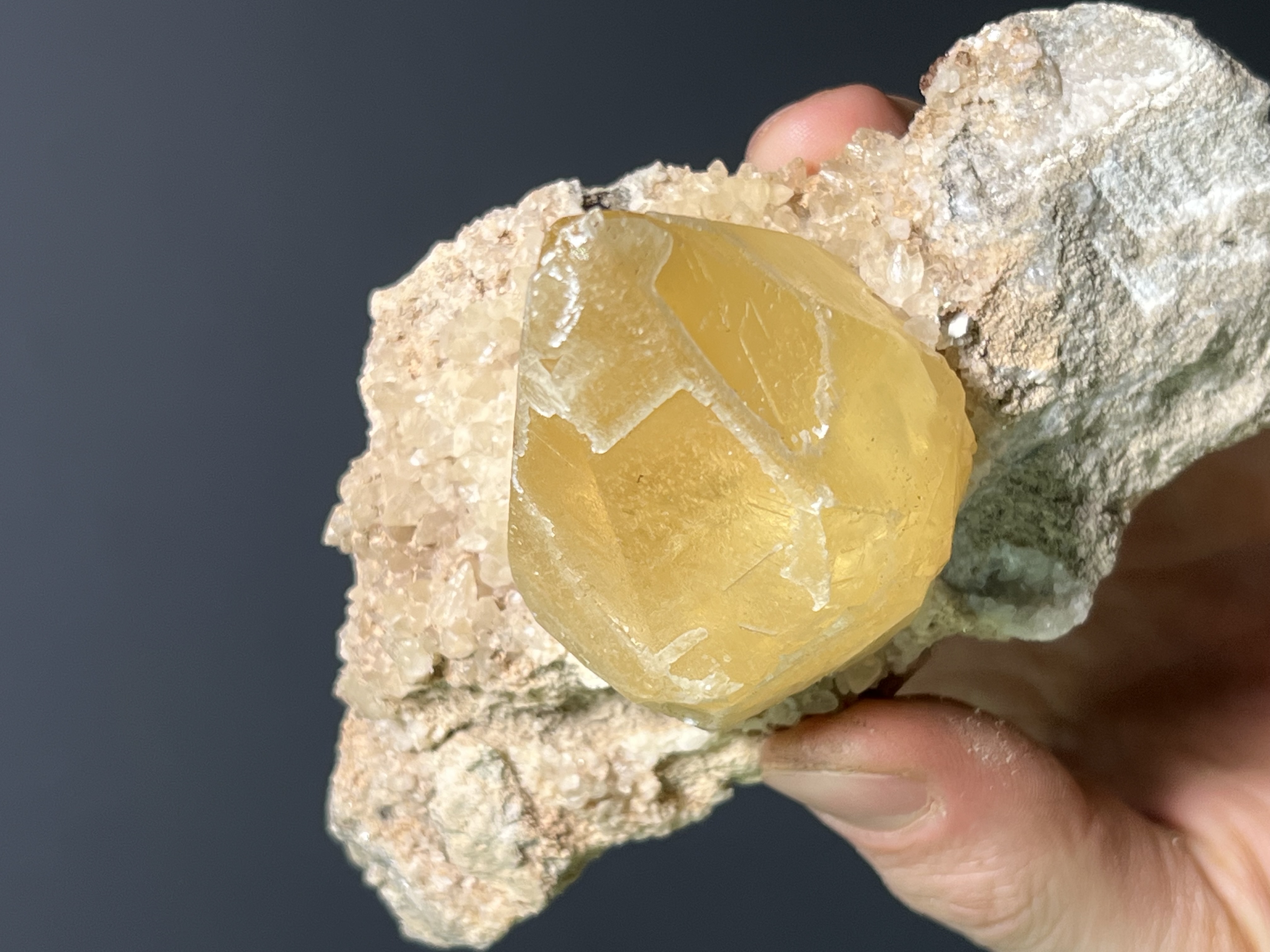 Rare Golden Yellow Tooth Calcite Specimen, 470gram