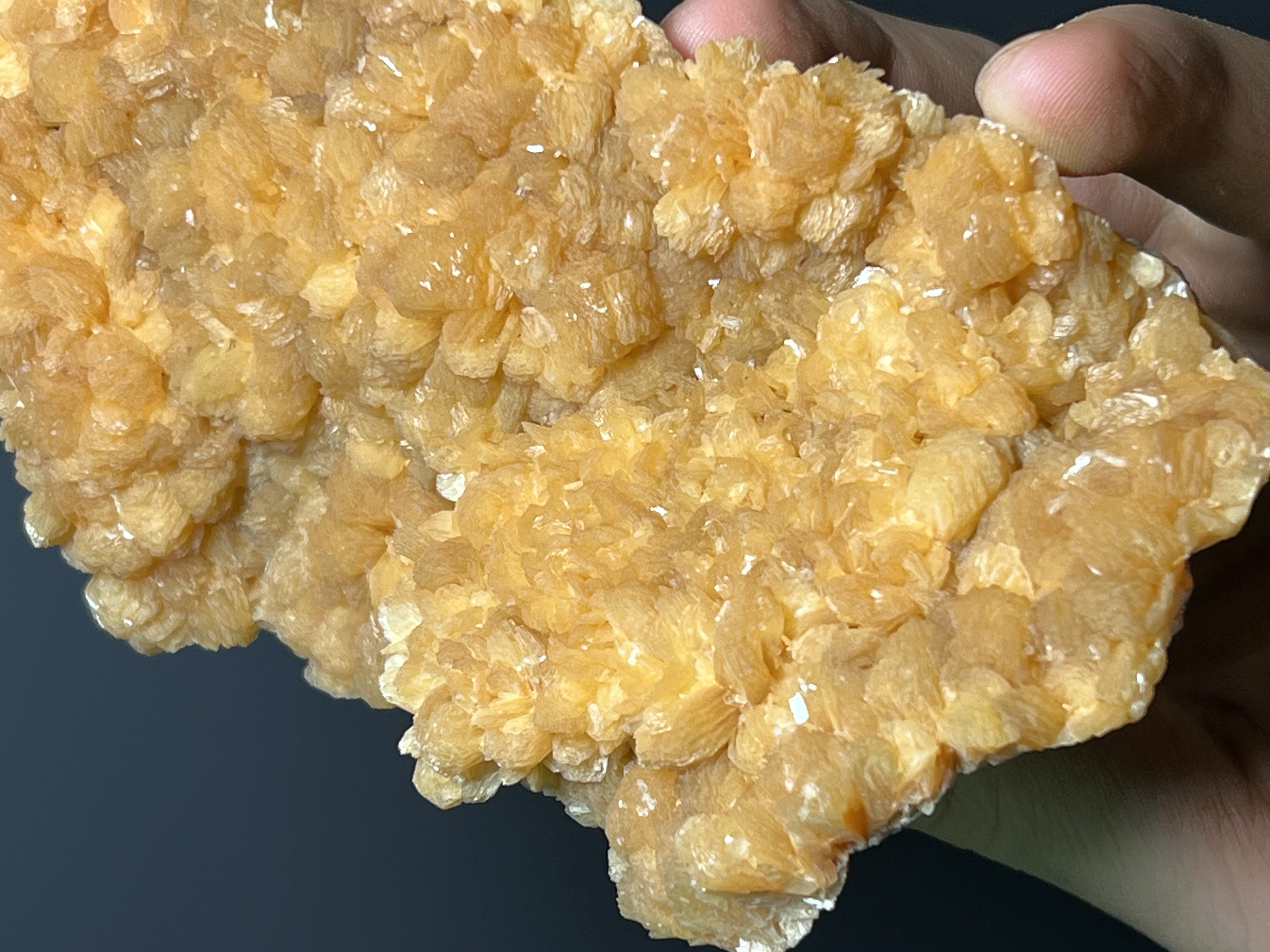 Orange Stilbite Specimen, 415gram