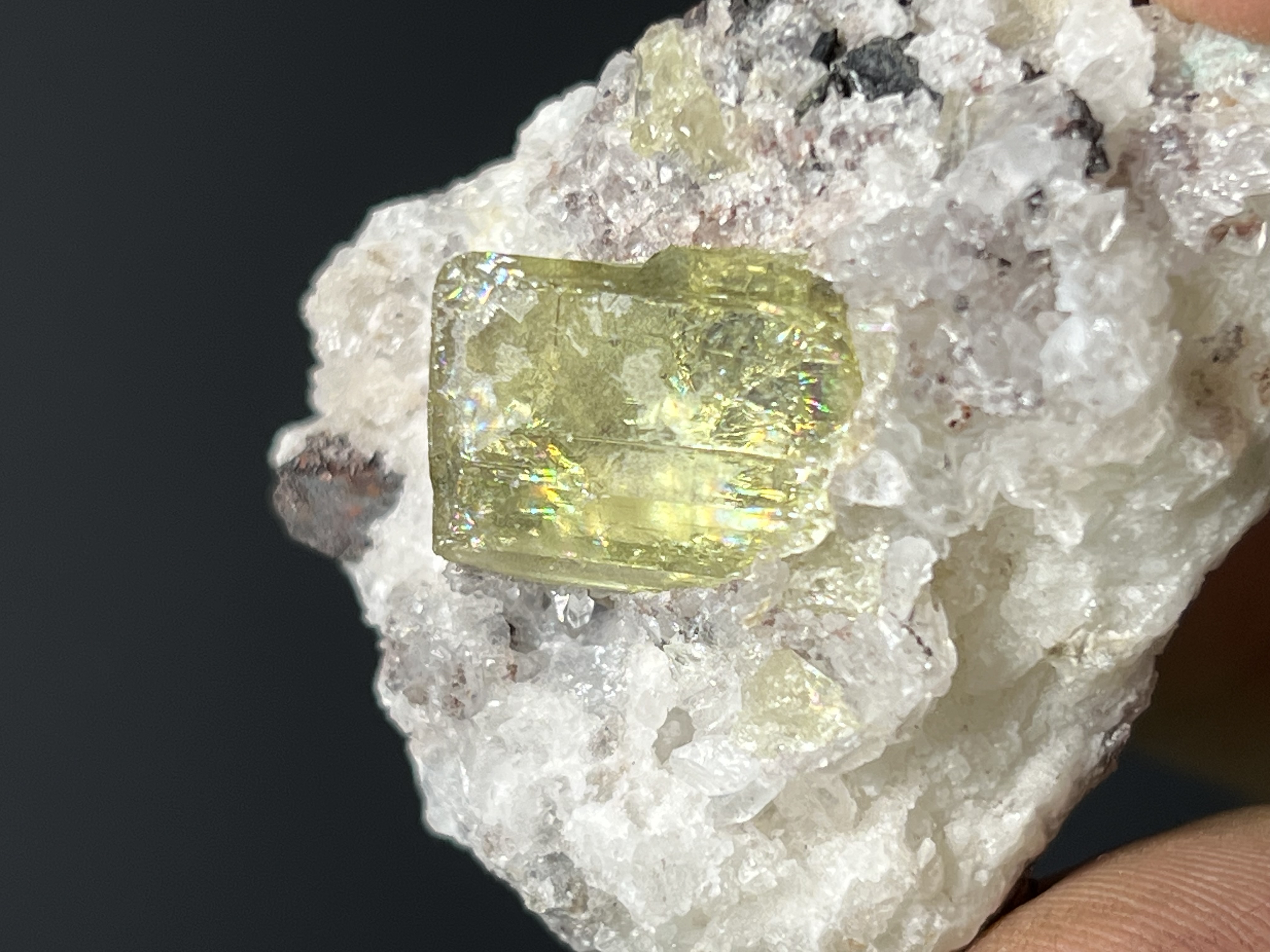 Apatite On Calcite Specimen, 42gram