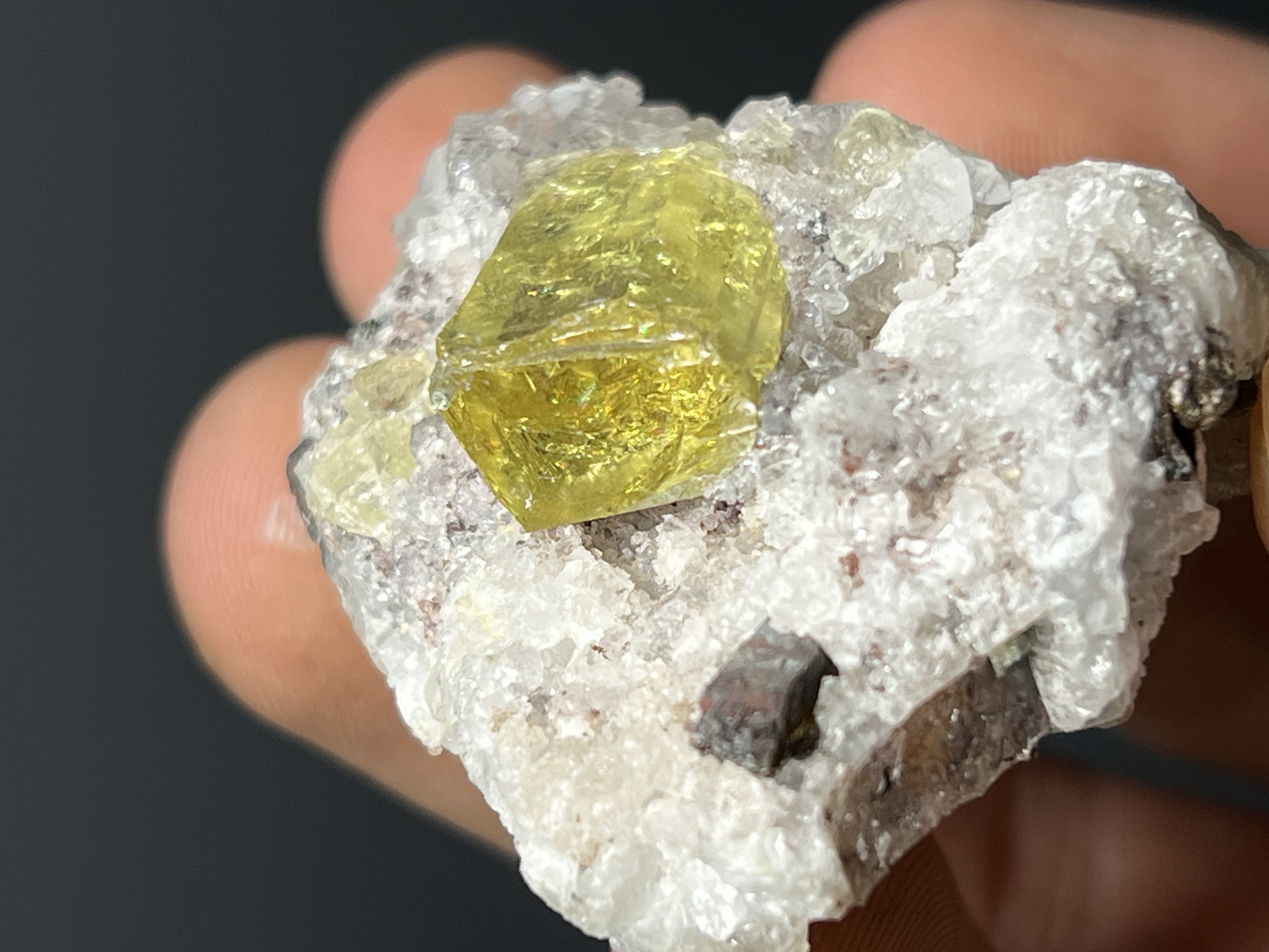 Apatite On Calcite Specimen, 42gram