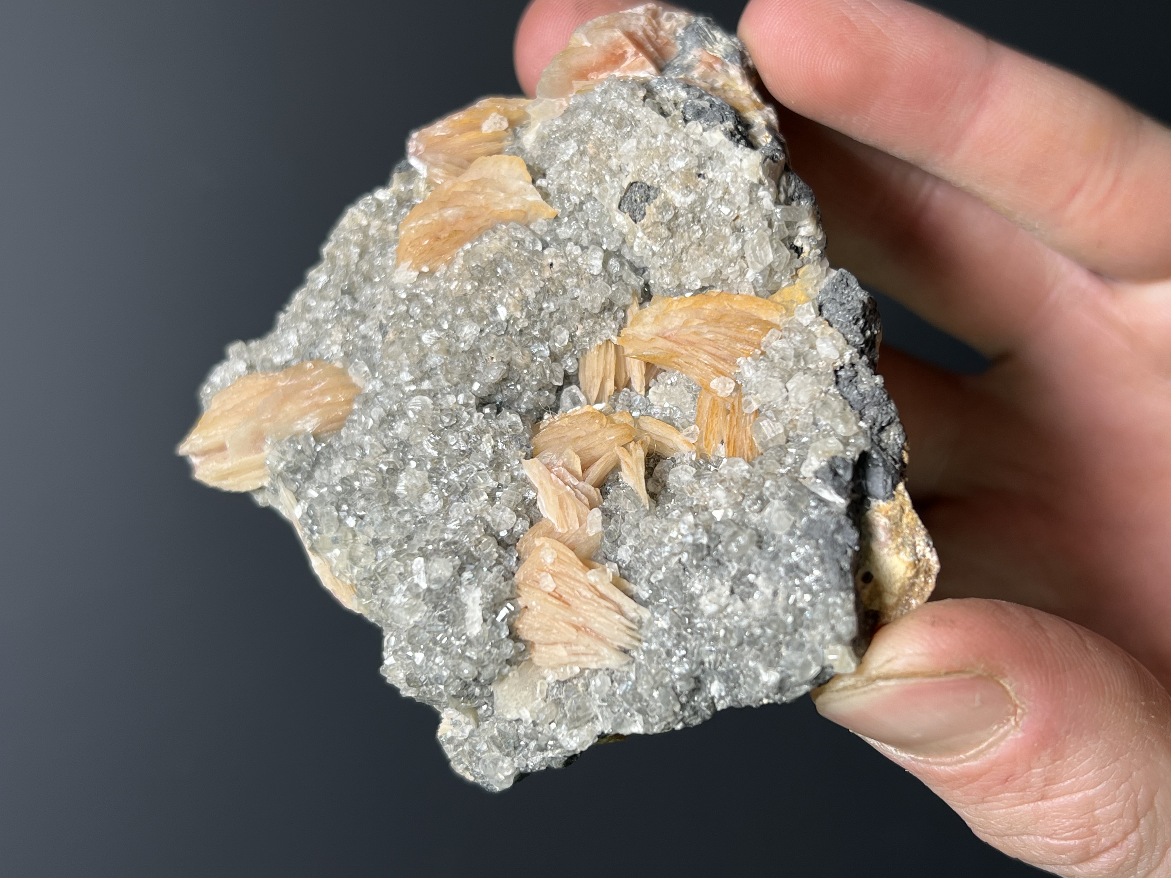 Barite With Calcite Specimen, 346gram
