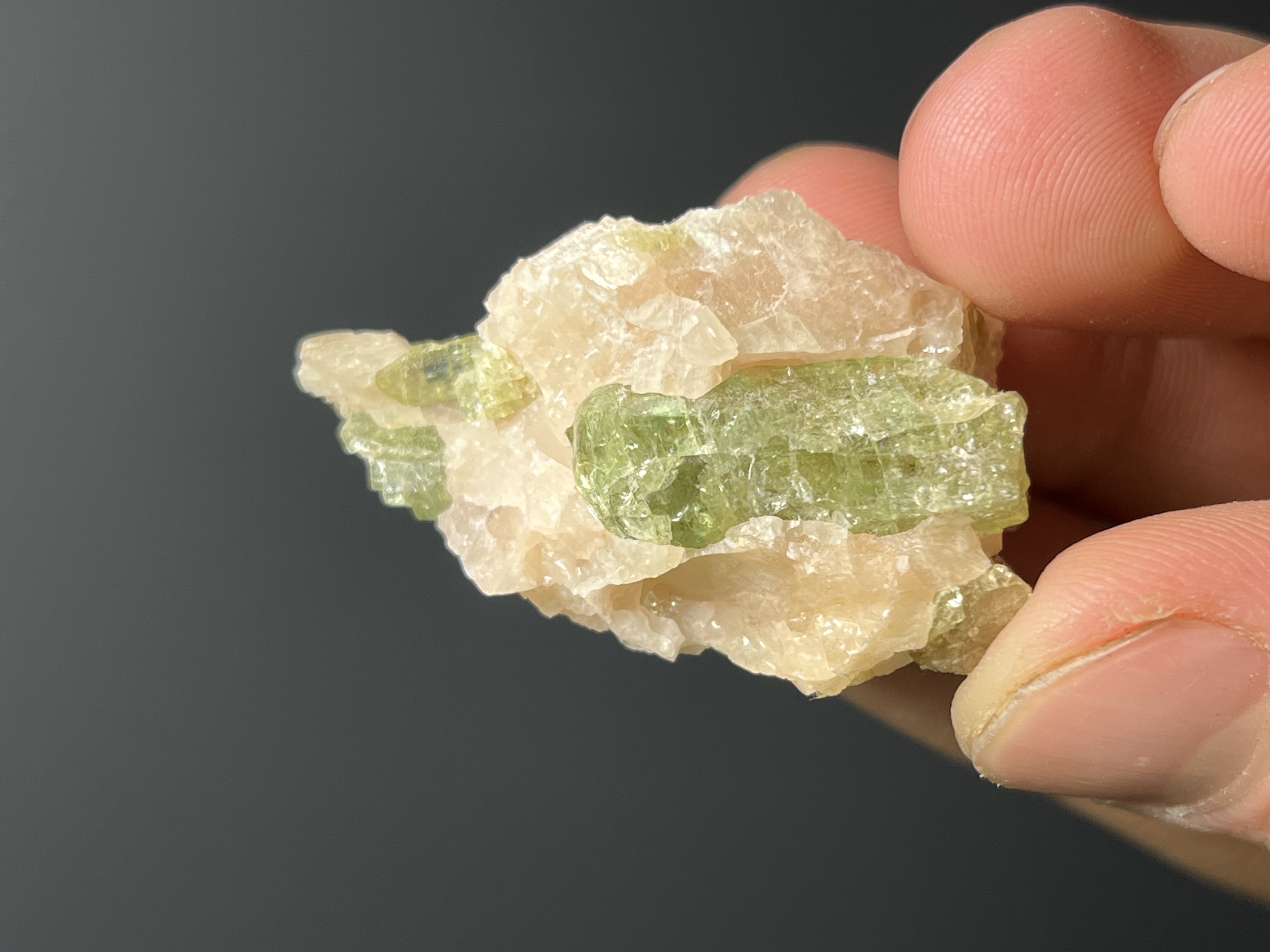 Apatite On Calcite Specimen, 24gram