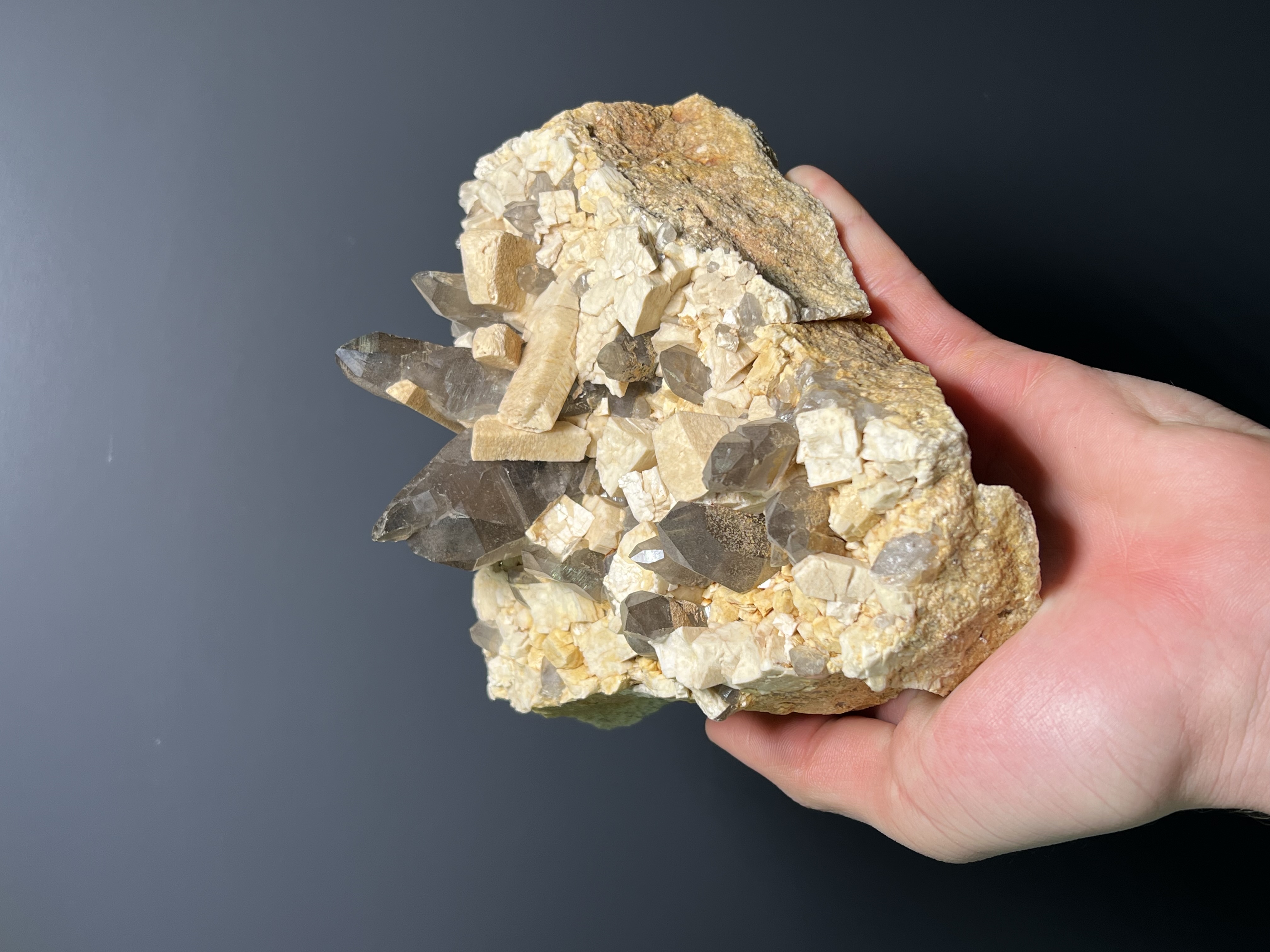 Ortochlase With Smoky Quartz Specimen, 1,5kg