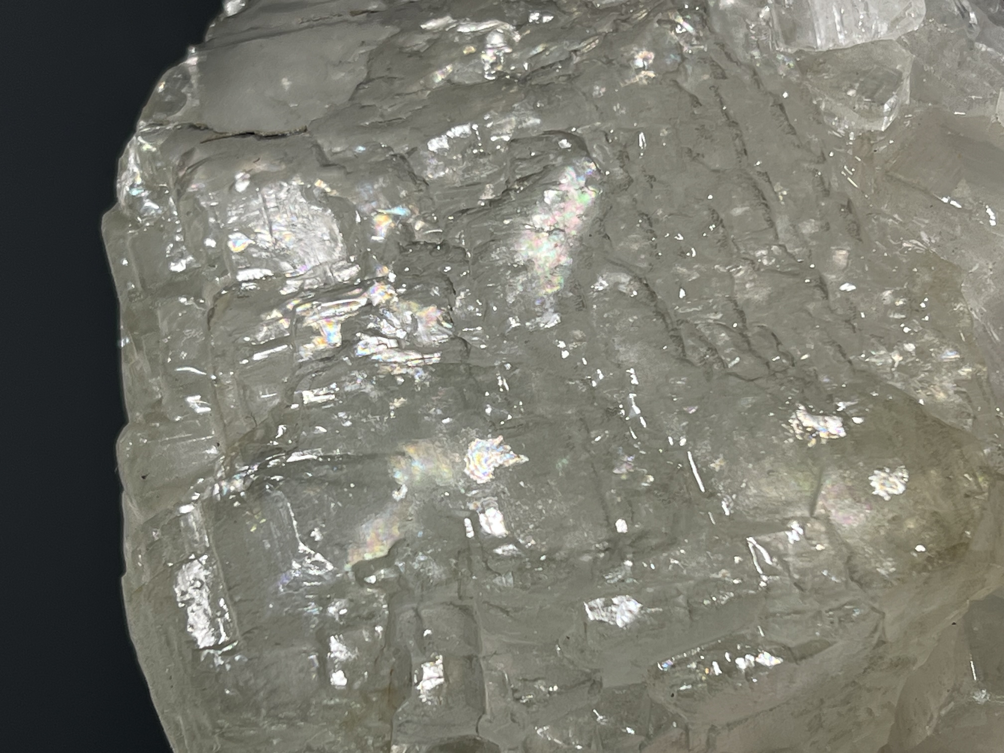 Special, Colored Alloys Clear Gray Crystal Calcite Specimen, 2kg