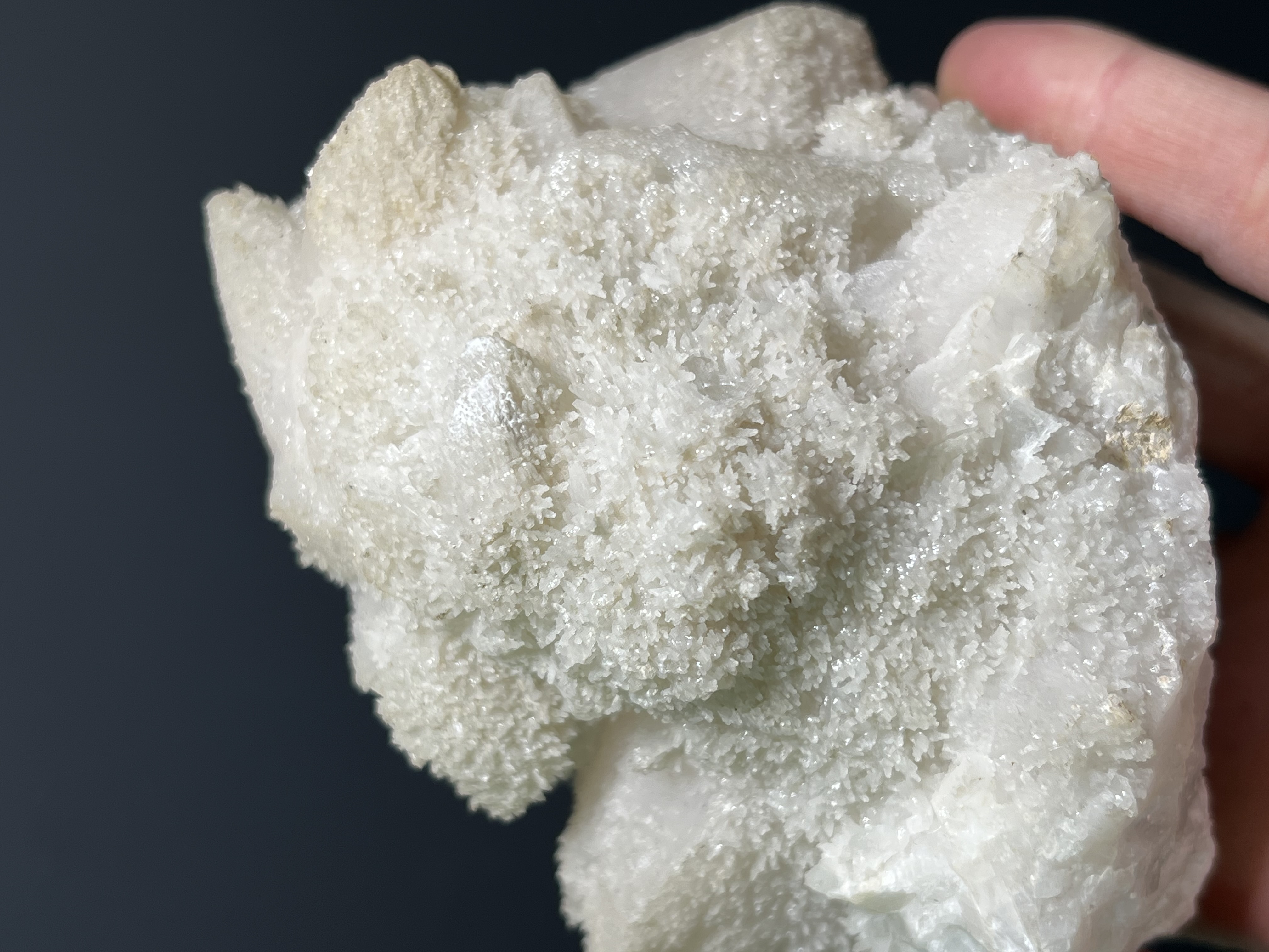 Beautiful Lilac Calcite With Crystal Quartz, 884gram