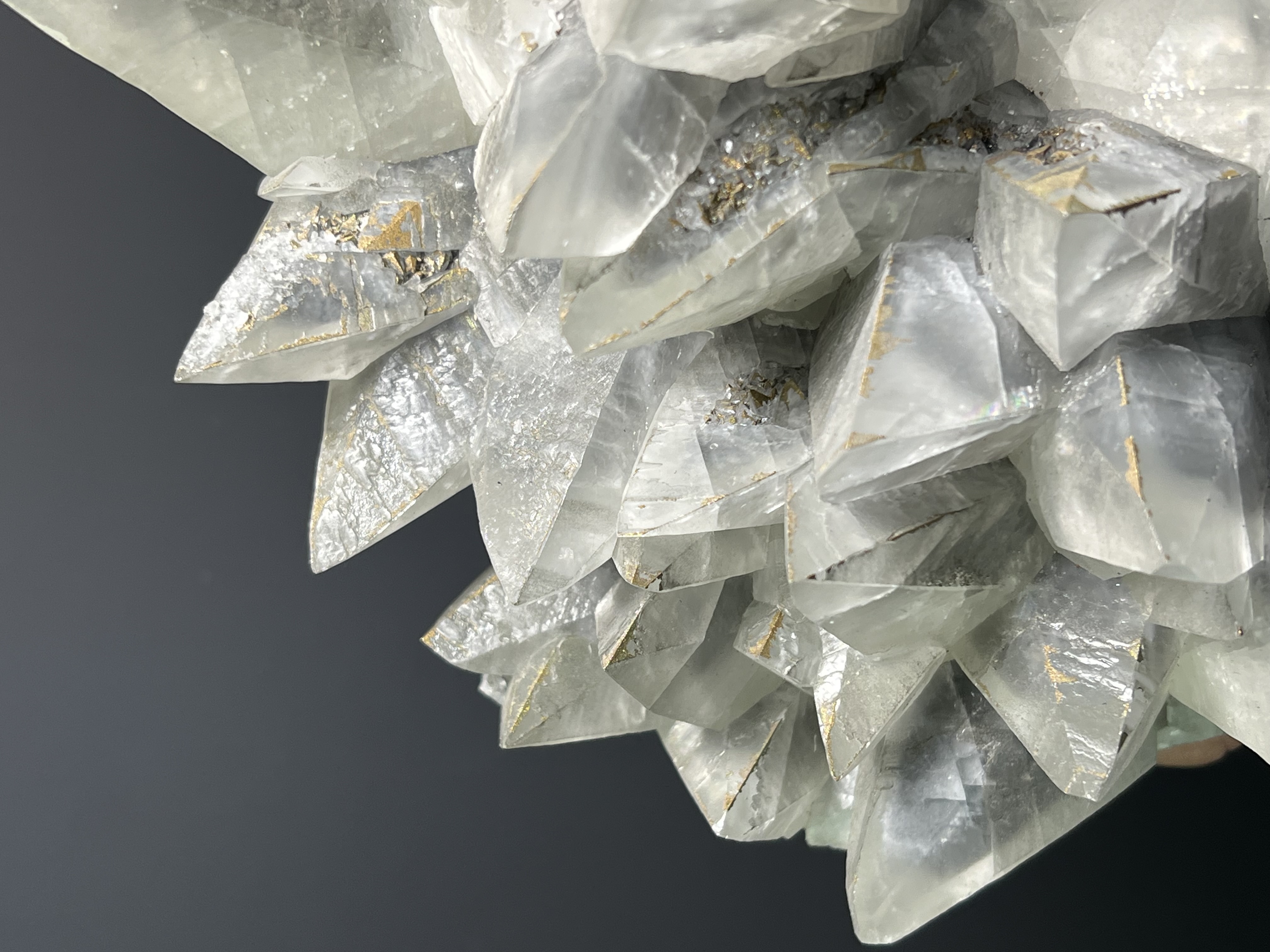 Large Size, Pyrite With Gray Crystal Calcite - Turkey