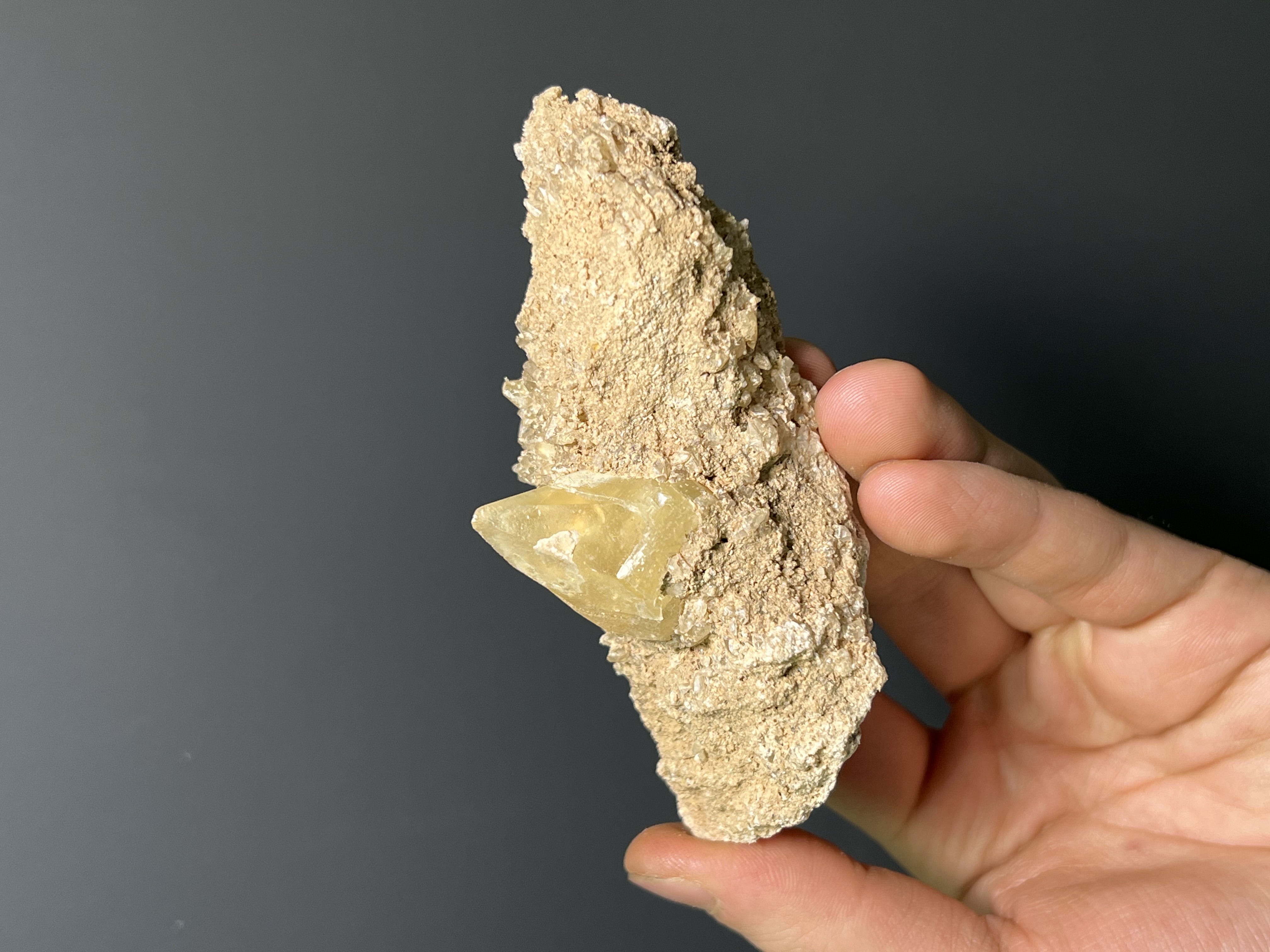 Golden Yellow Calcite On Matrix - USA