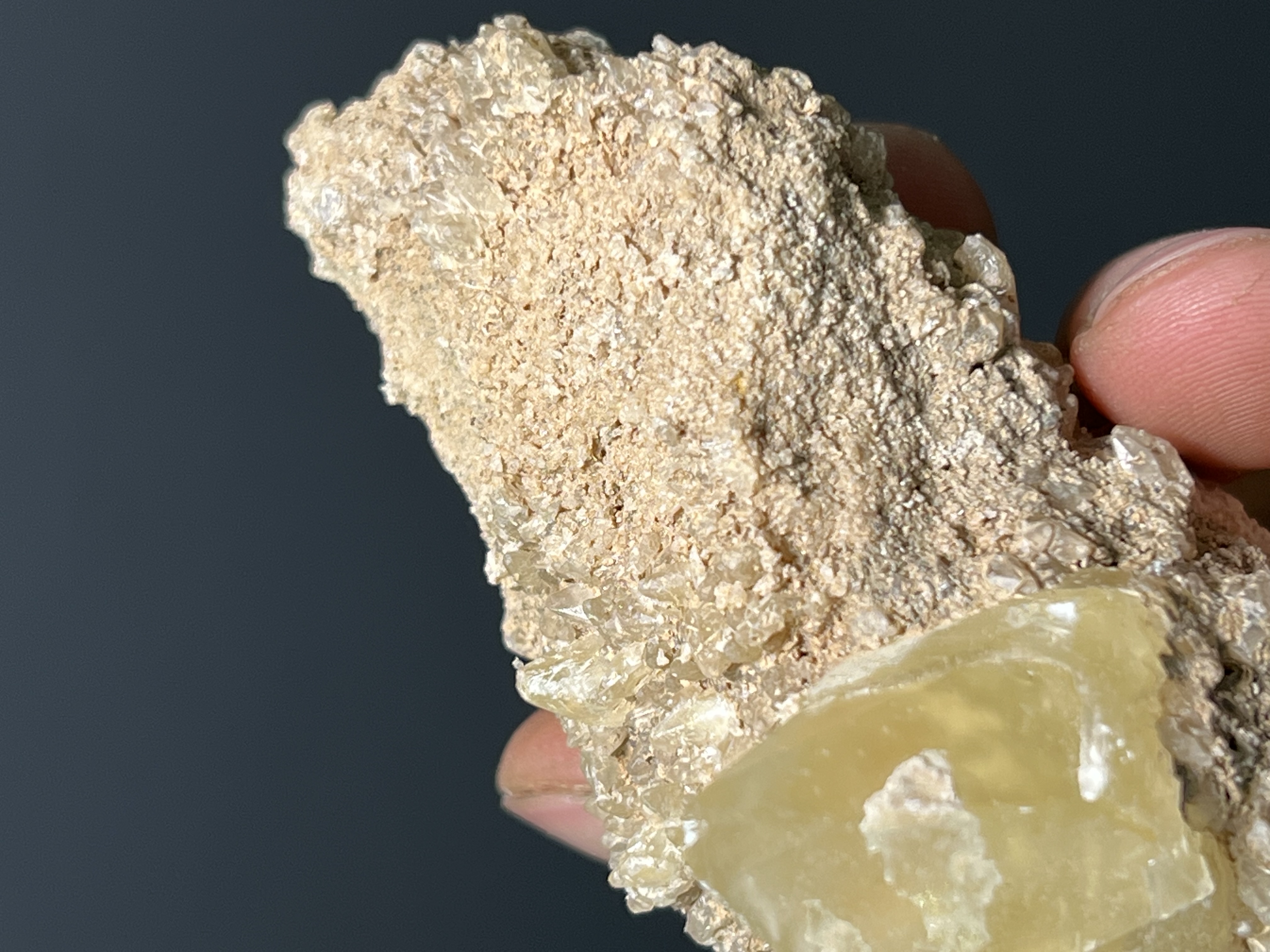 Golden Yellow Calcite On Matrix - USA