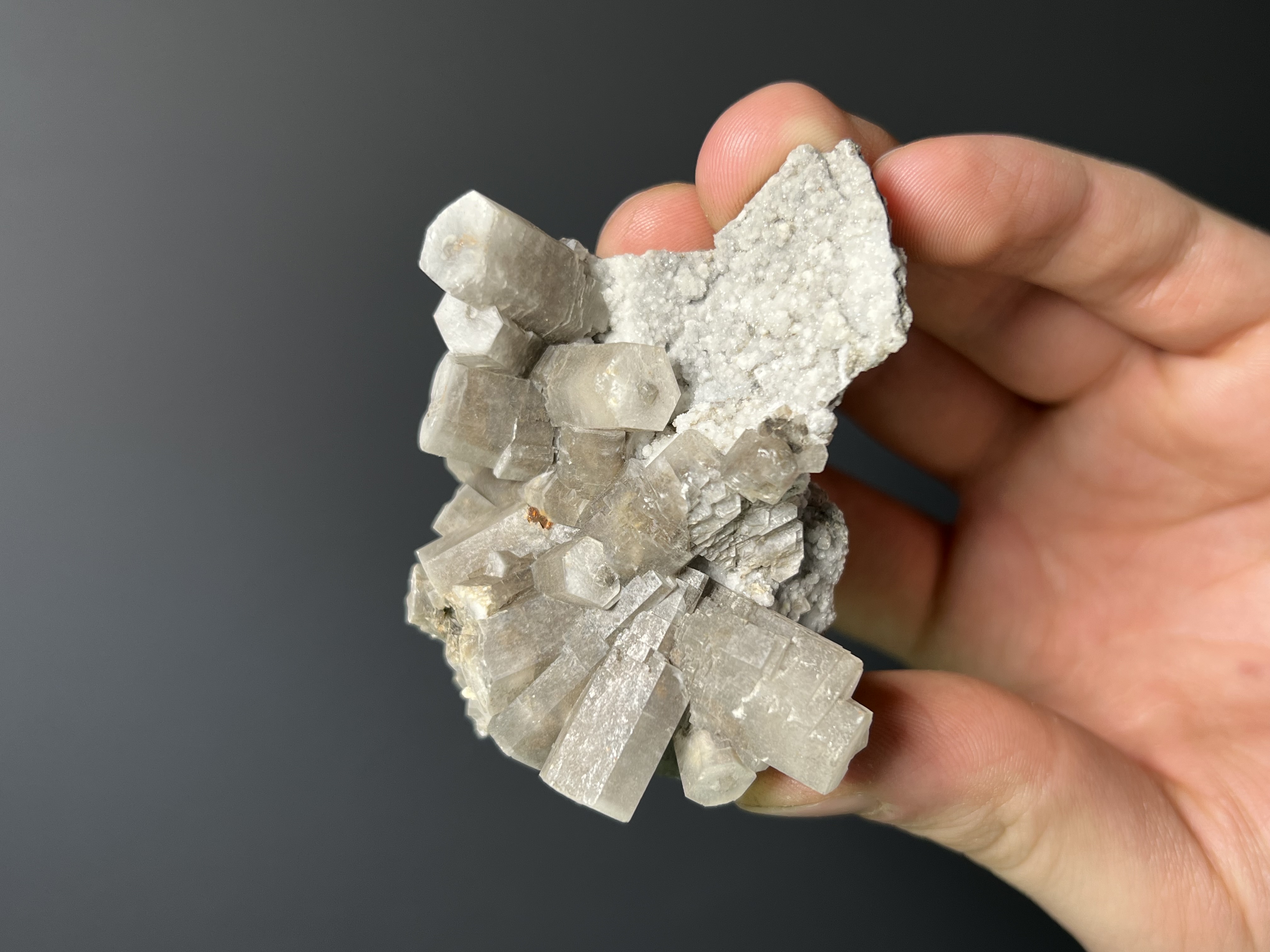 Hexagonal Columnar Calcite Crystal Cluster - China