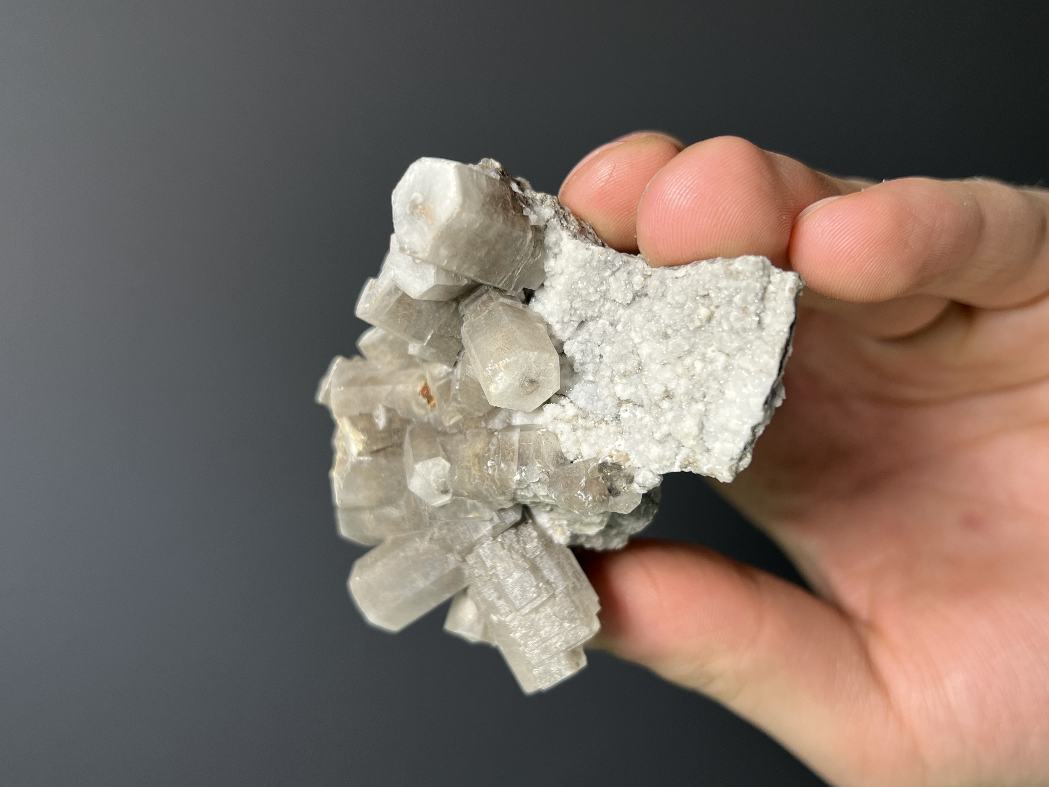 Hexagonal Columnar Calcite Crystal Cluster - China
