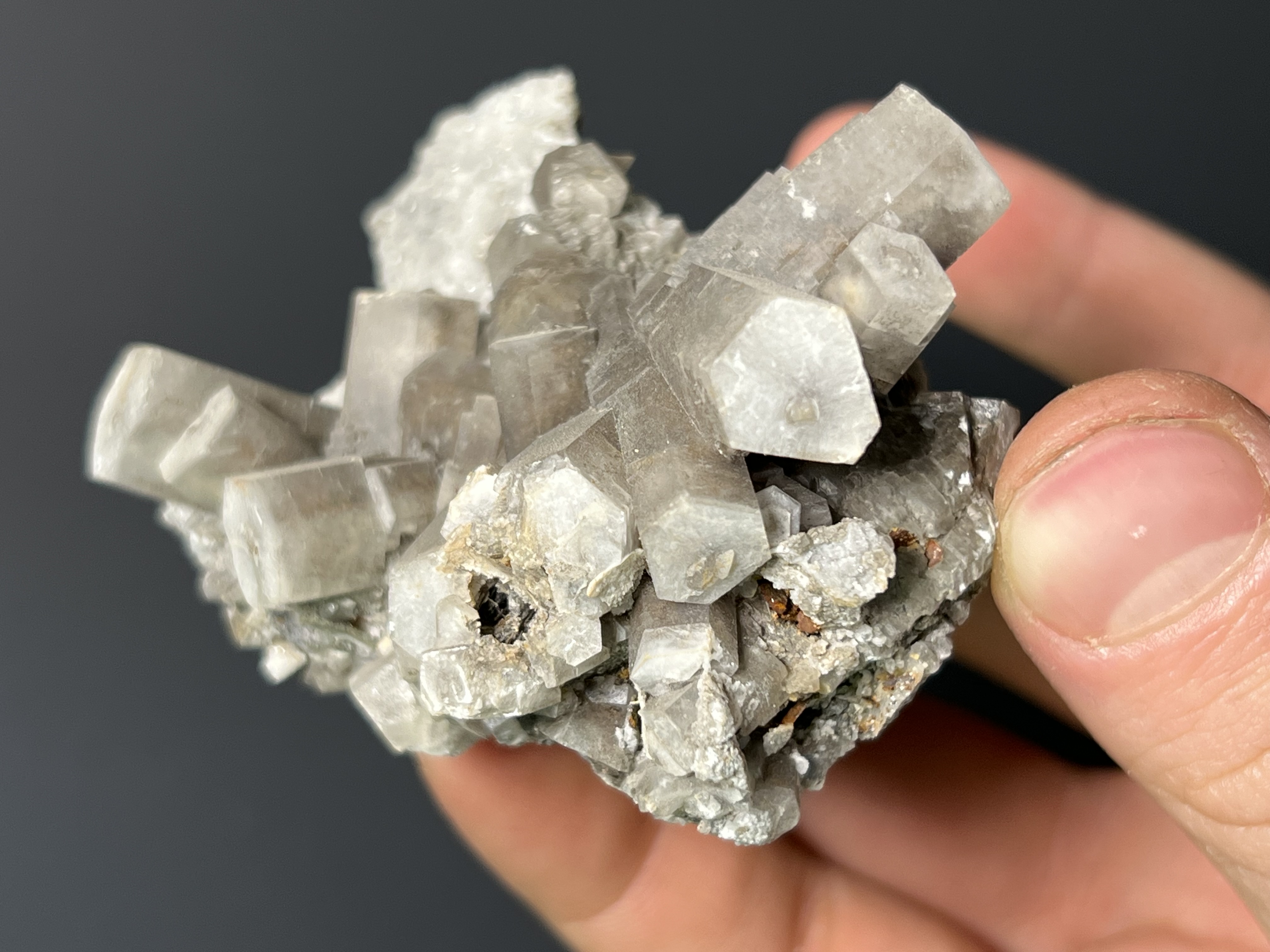 Hexagonal Columnar Calcite Crystal Cluster - China