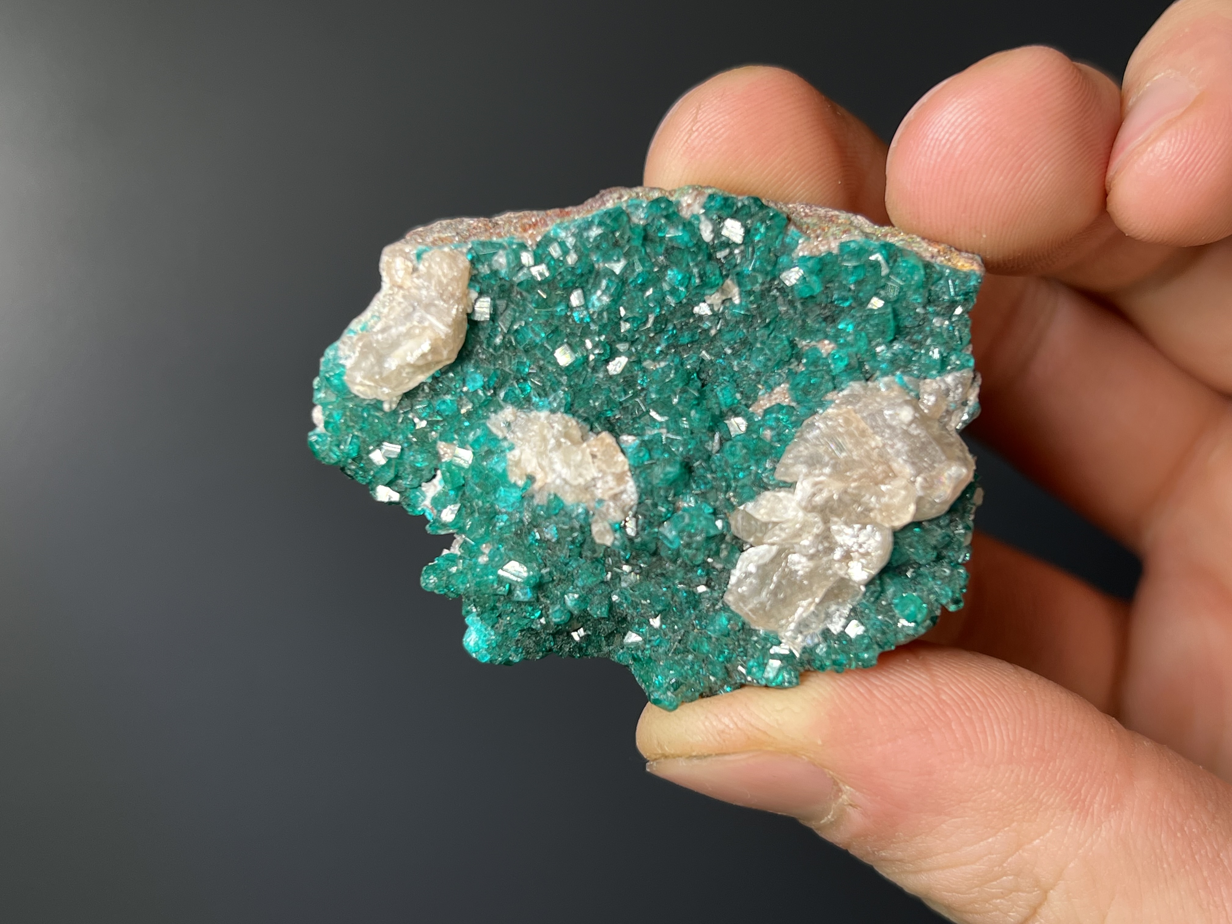 Dioptase With Cerussite - Namibia