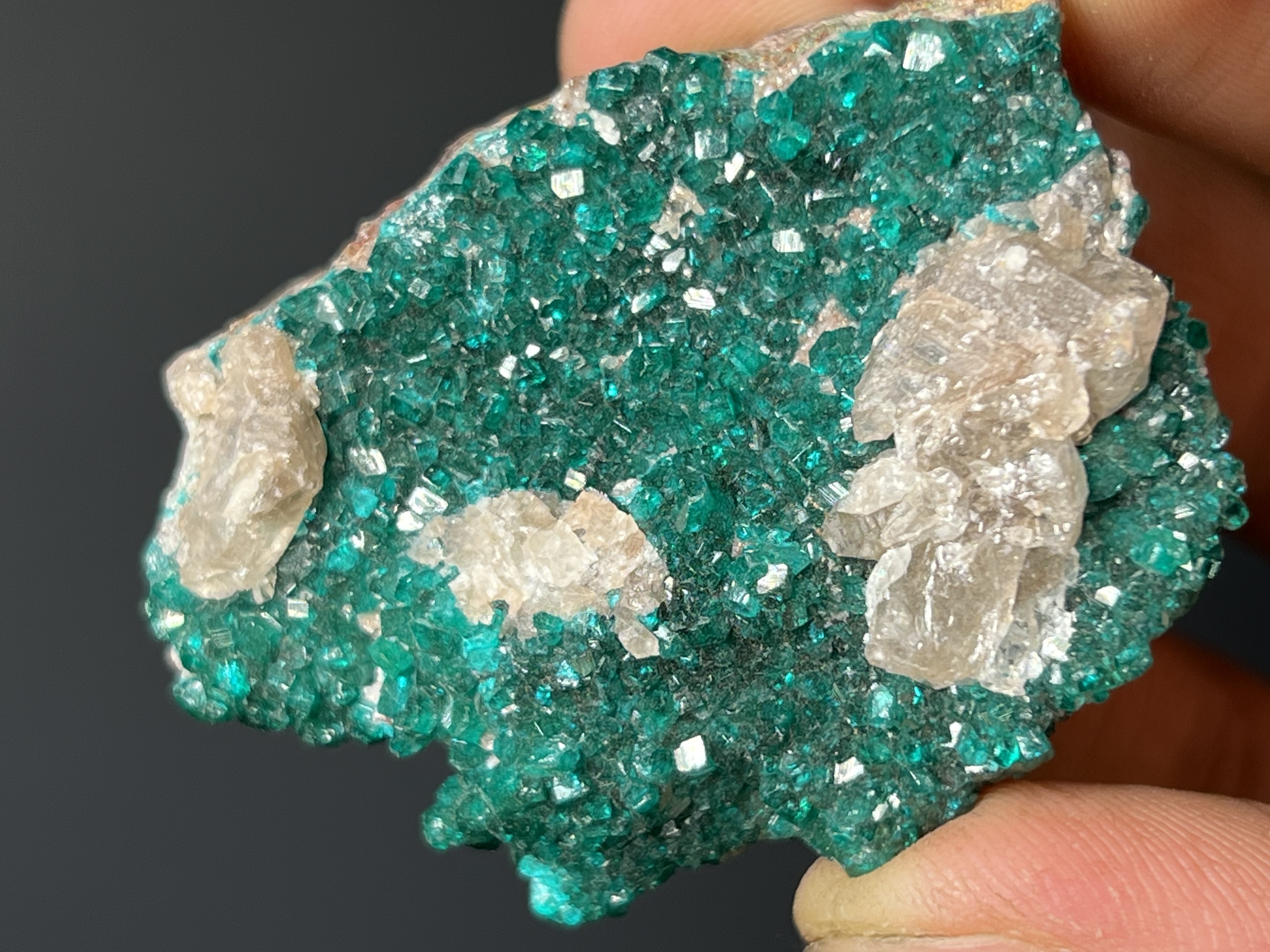 Dioptase With Cerussite - Namibia