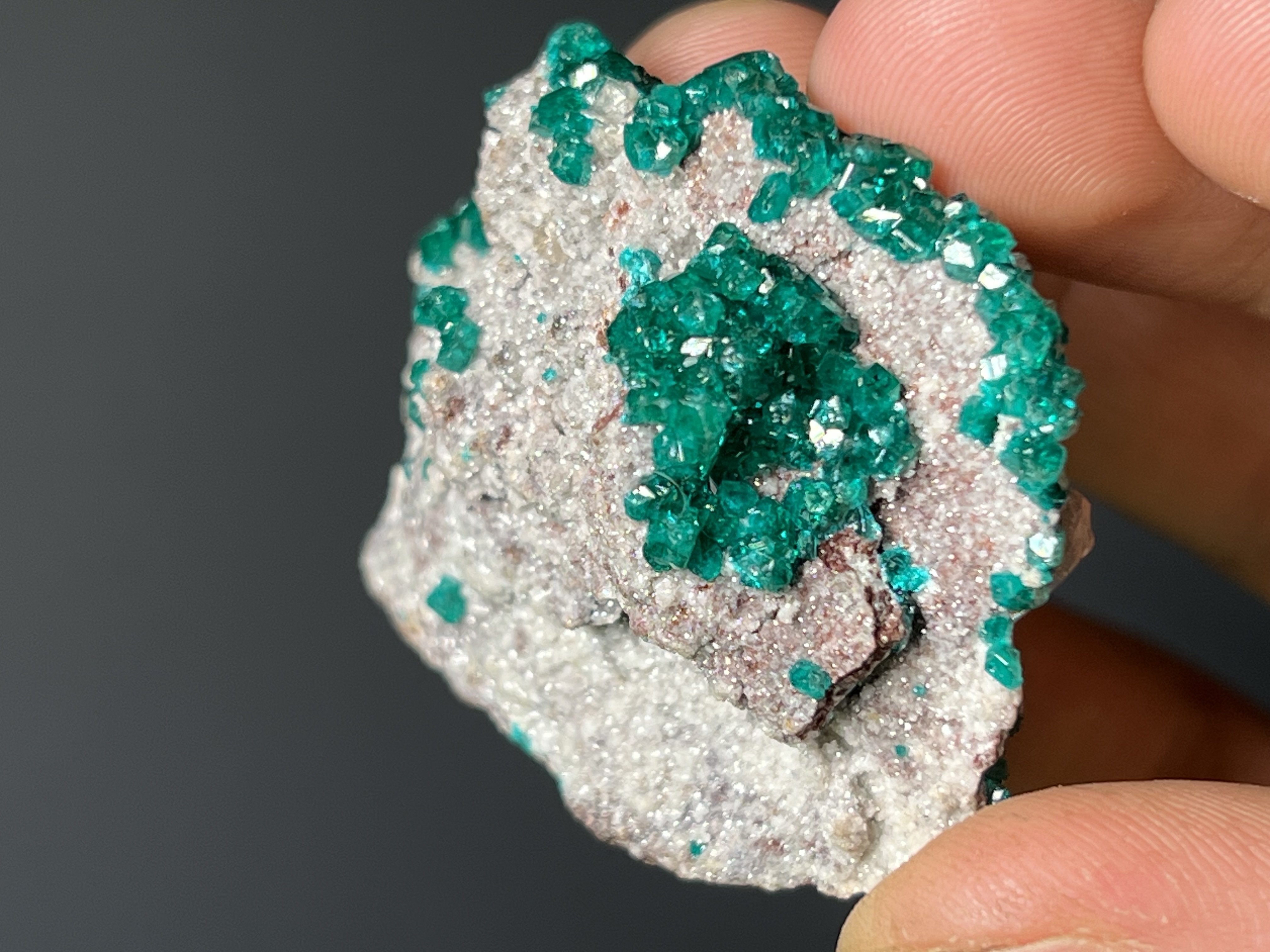 Dioptase With Cerussite - Namibia